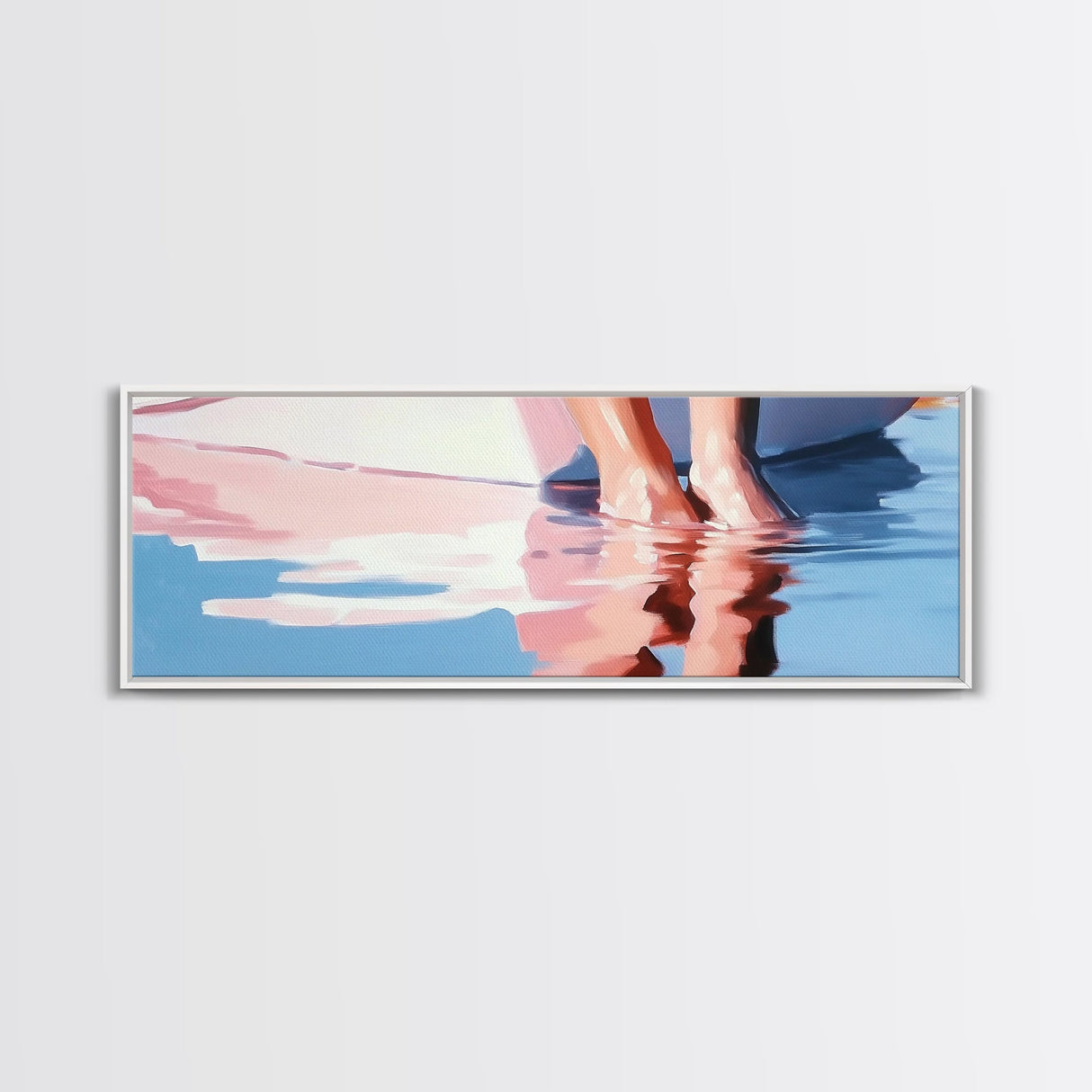 Beach Reflections, Sunset Art, Coastal Wall Decor, Canvas Print, Pastel Seascape, Ocean Painting, Bedroom Wall Art, Beach Art
