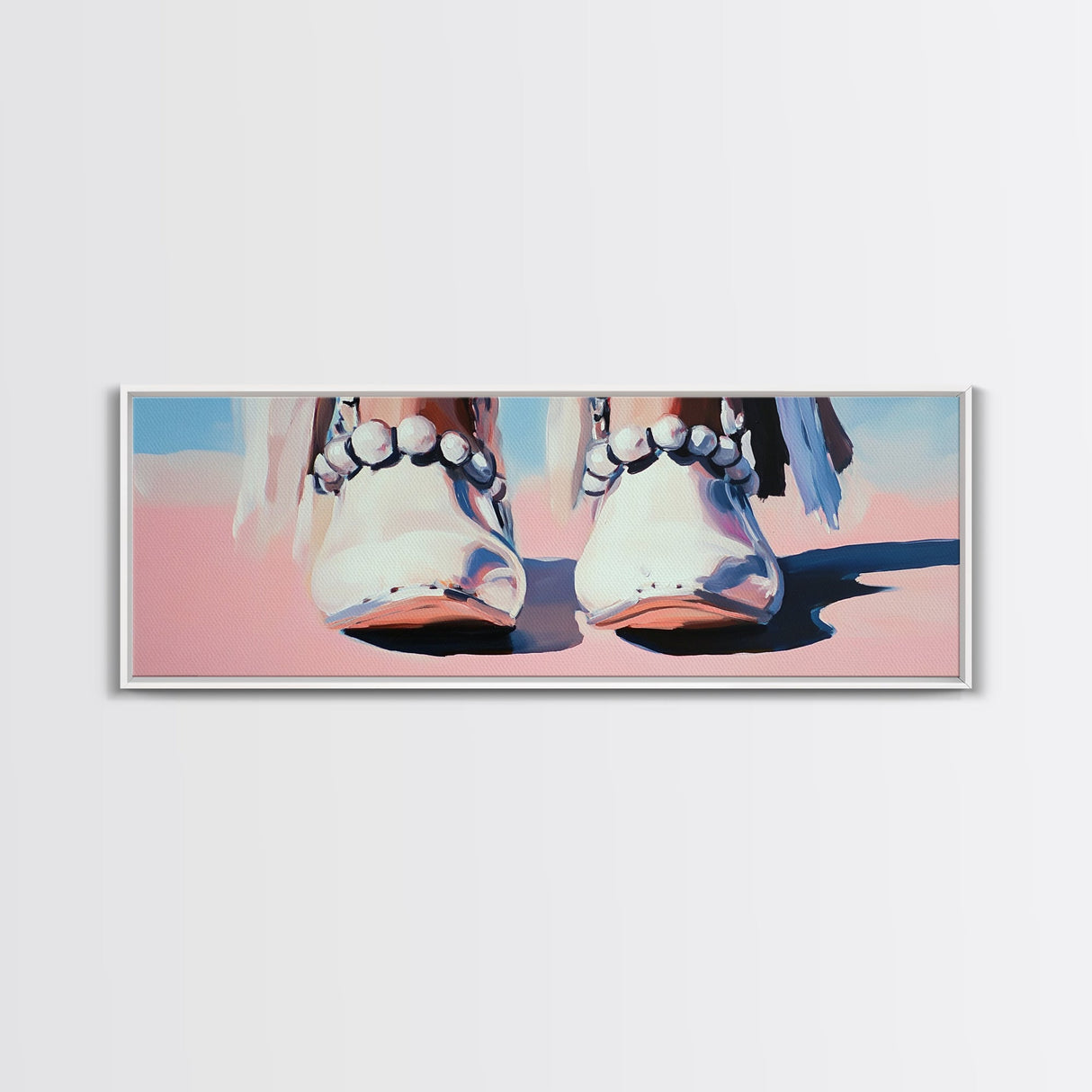Bohemian Sandals, Chic Summer, Beach Vibes, Fashion Canvas Print, Bedroom Wall Art, Coastal Aesthetic, Trendy Boho Decor