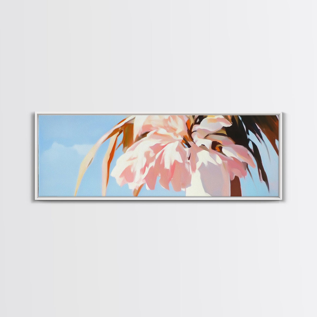 Palm Tree, Tropical, Sunset, Canvas Print, Coastal Wall Art, Beach Aesthetic, Summer Decor, Minimalist Art, Living Room Artwork