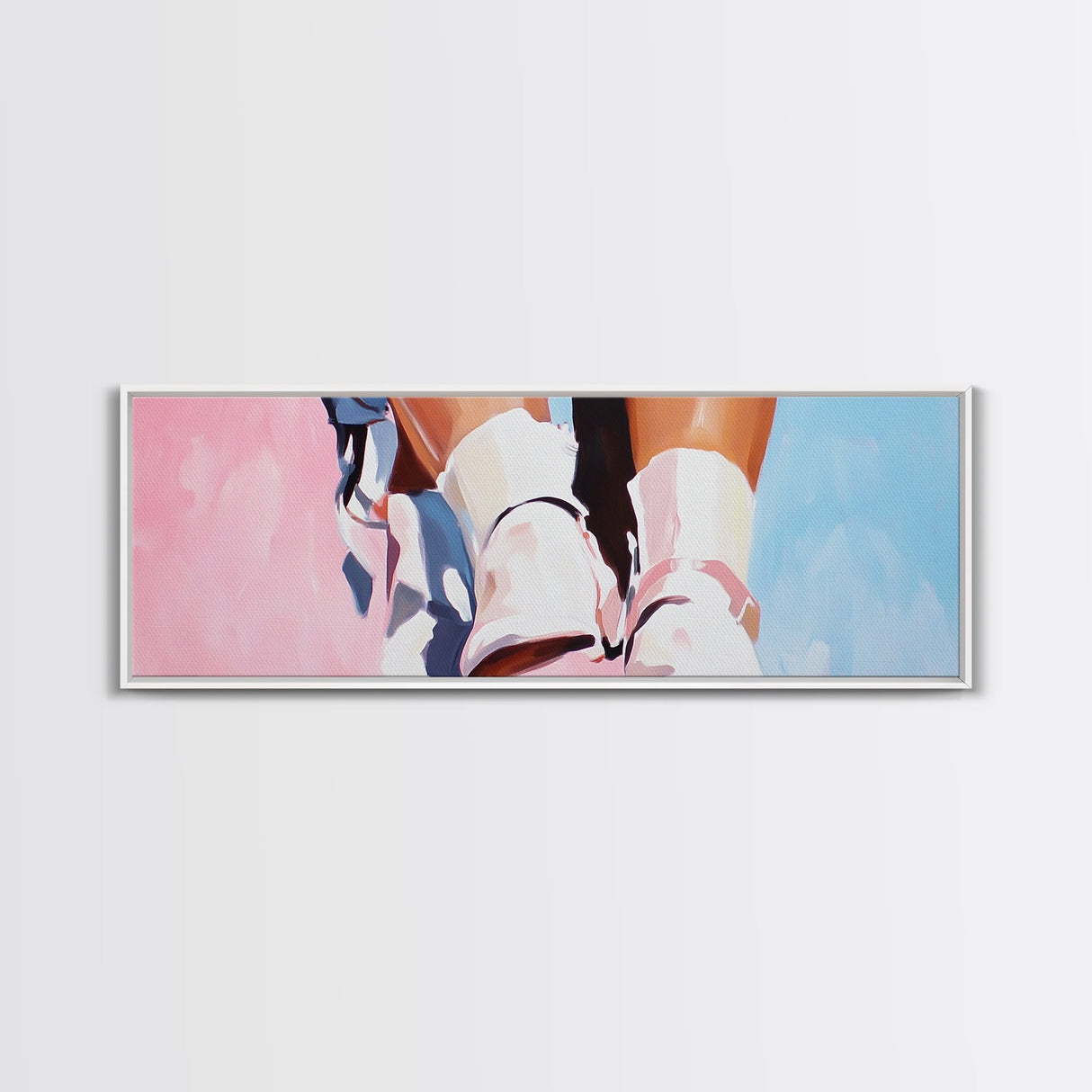 Fashion Steps, Elegant Walk, Chic Aesthetic, Canvas Print, Modern Wall Art, Bedroom Decor, Minimalist Style, Stylish Home Accent