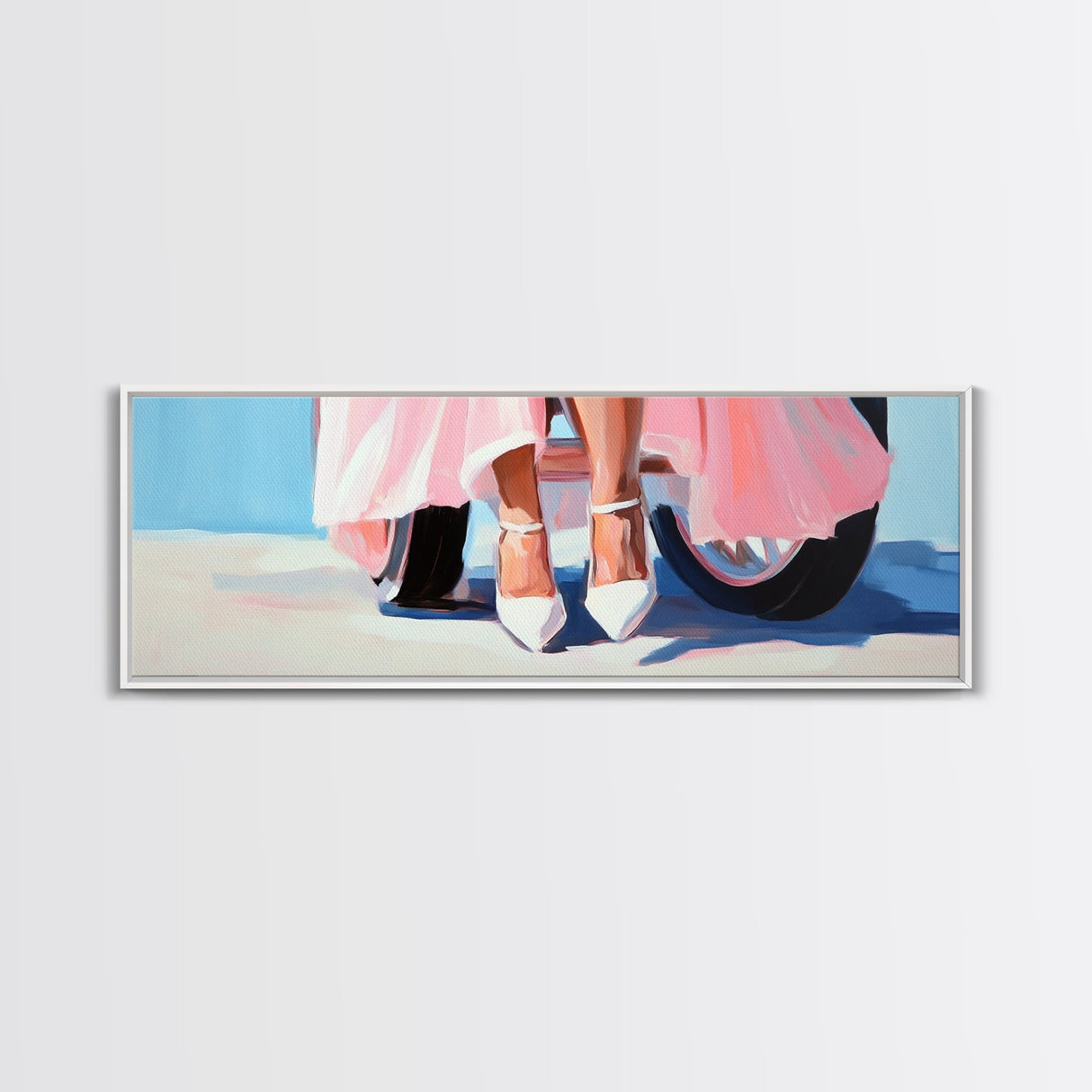 High Heels, Pink Dress, Feminine Aesthetic, Fashion Wall Art, Chic Home Decor, Canvas Print, Dressing Room Decor, Modern Style