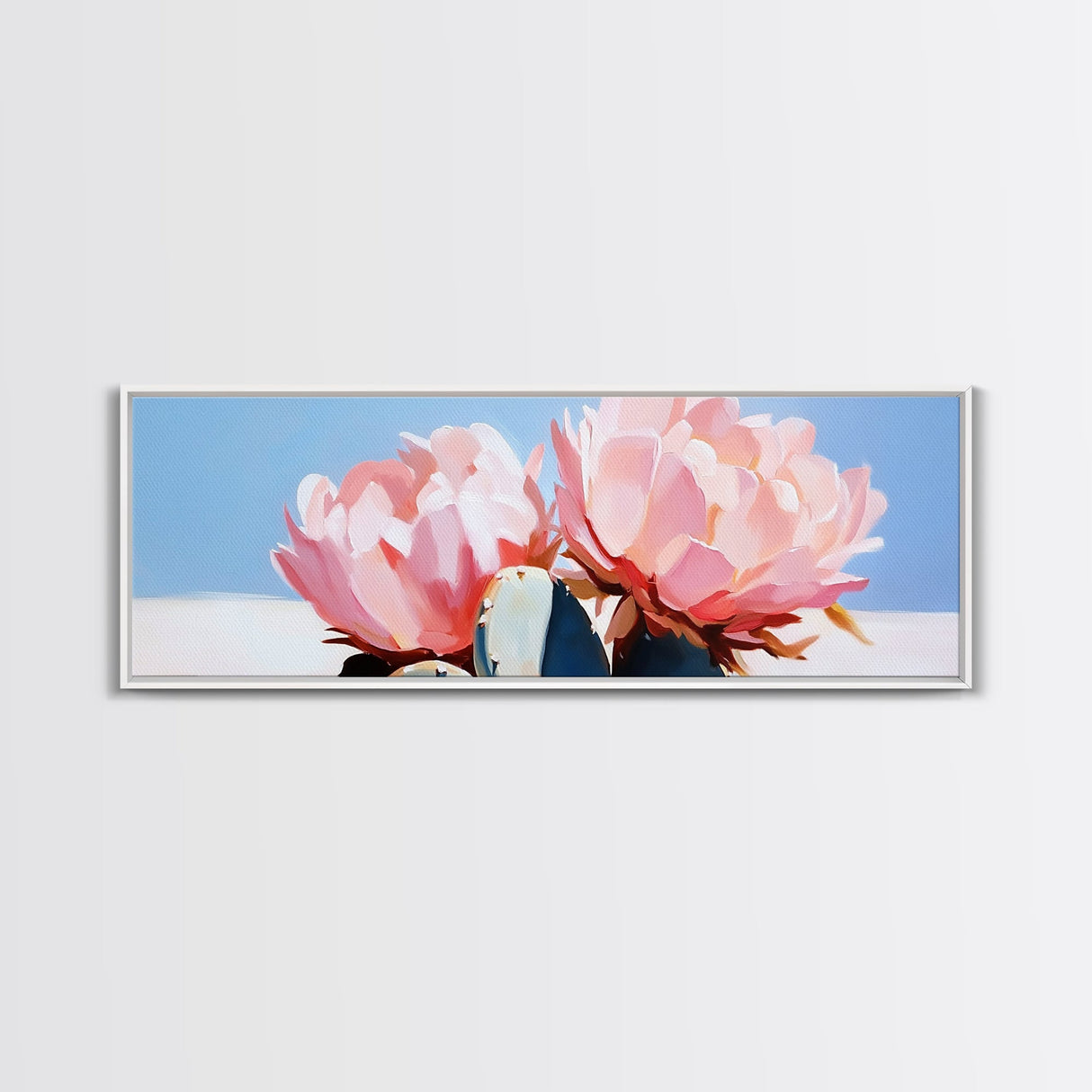 Cactus Blooms, Southwest Wall Art, Boho Home Decor, Canvas Print, Nature Inspired Art, Desert Flowers, Pink Floral Aesthetic