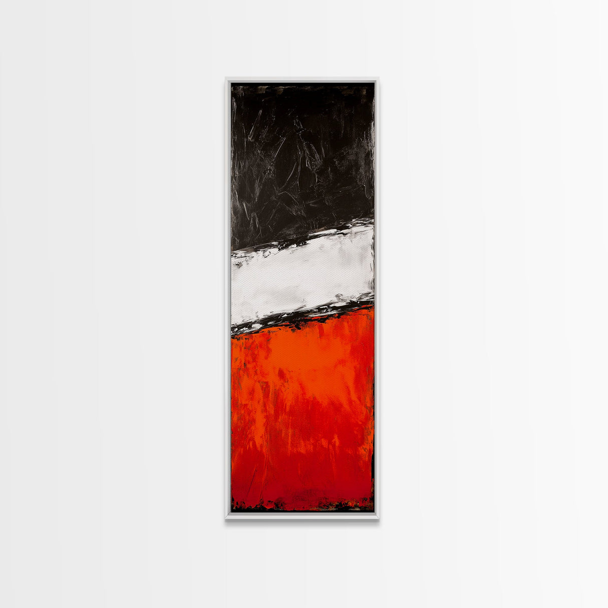 Bold Abstract, Red and Black, Minimalist Art, Contemporary Statement, Wall Decor, Framed Canvas Print, Modern Living Room Artwork
