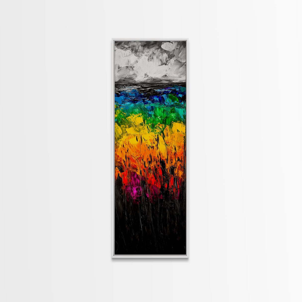 Reflective Waters, Nature Art, Framed Canvas Print, Tranquil Wall Art, Zen Home Decor, Living Room Artwork, Peaceful Landscape