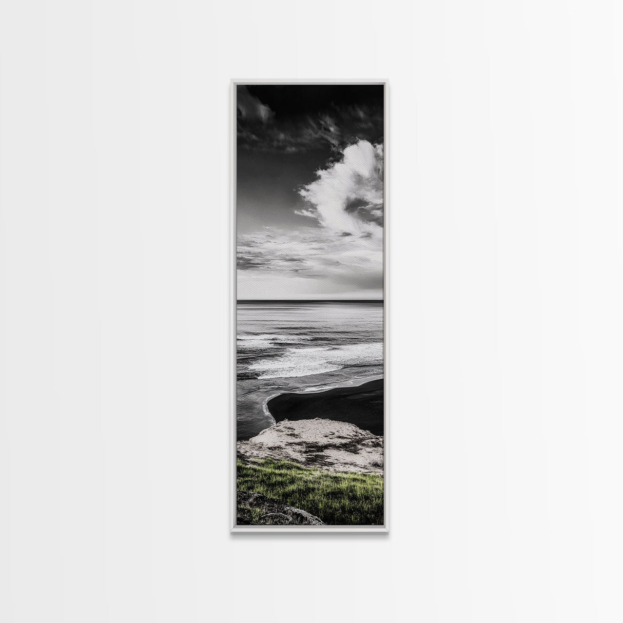 Tranquil Ocean, Minimalist Seascape, Black and White Wall Art, Coastal Serenity, Beach Photography, Canvas Print, Modern Home Decor