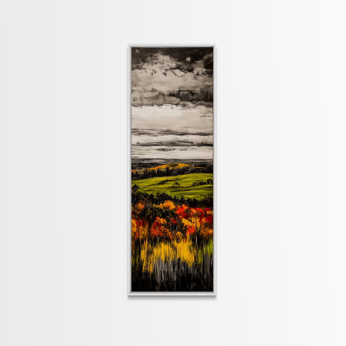 Autumn Fields, Rolling Hills, Warm Tones, Canvas Print, Rustic Landscape, Farmhouse Wall Art, Cozy Home Decor, Living Room Art