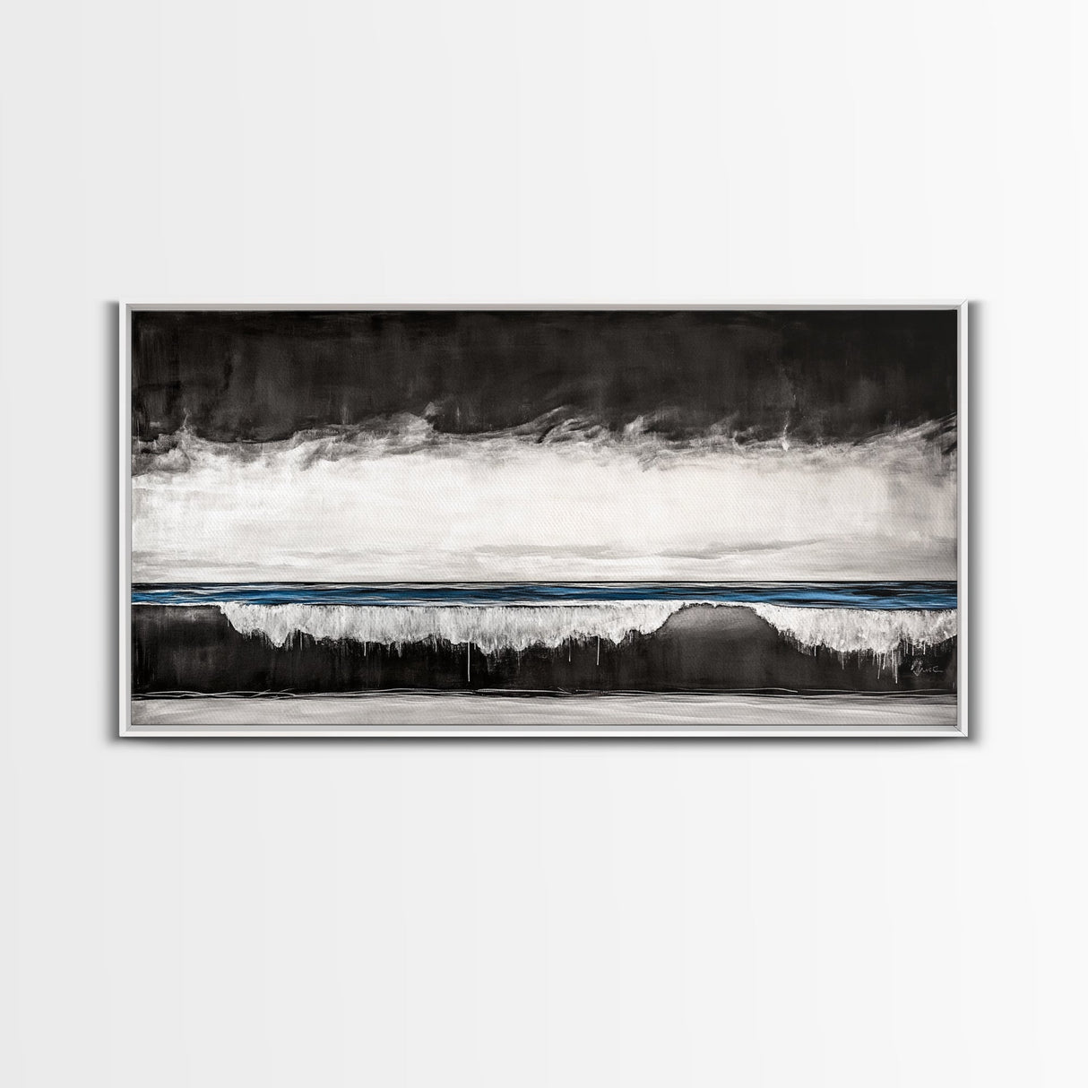 Monochrome Landscape, Mountain Art, Canvas Print, Black And White Landscape, Nature Painting, Living Room Wall Decor, Rustic Wall Art