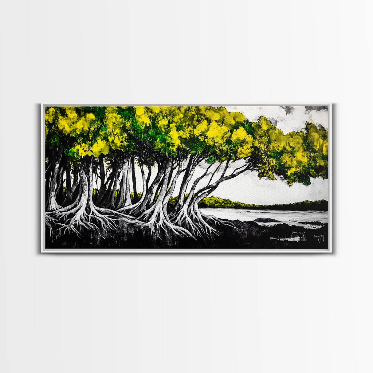 Tree Roots, Forest, Natural, Canvas Print, Modern Nature Art, Woodland Decor, Earthy Home Aesthetic, Botanical Painting, Rustic Wall Art