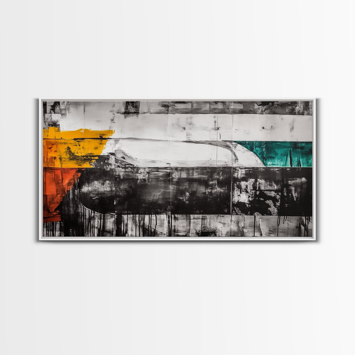 Abstract Art, Modern Minimalist, Black and White, Canvas Print, Bold Geometric, Office Wall Art, Contemporary Home Decor, Unique Design