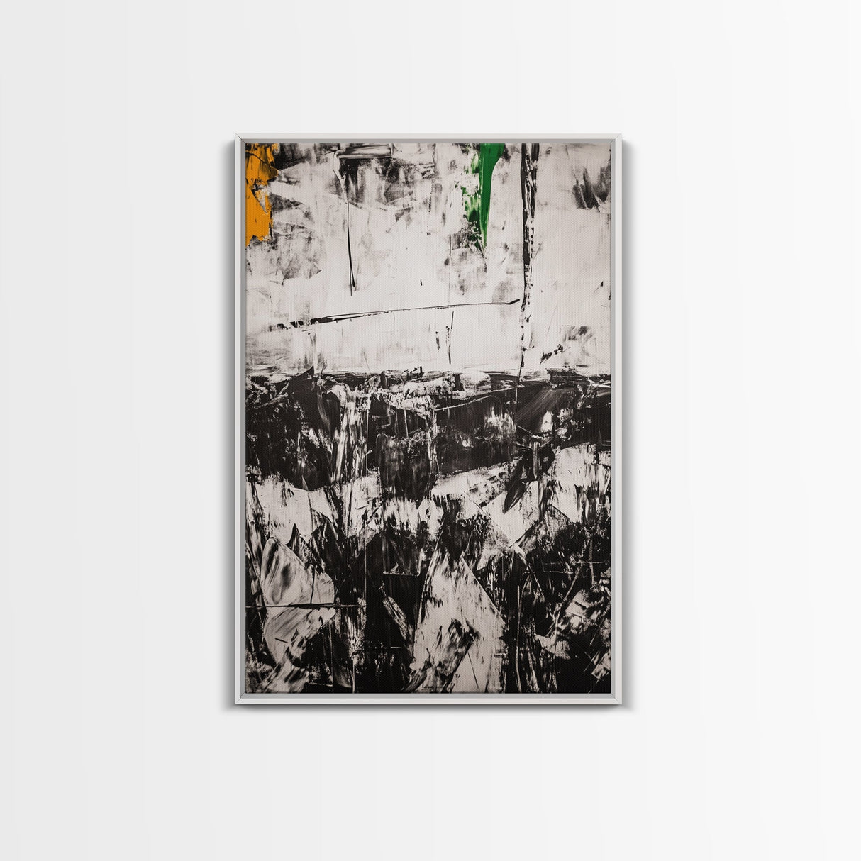 Black and White, Modern Abstract Art, Minimalist Canvas Print, Large Wall Art, Neutral Home Decor, Contemporary Office Artwork