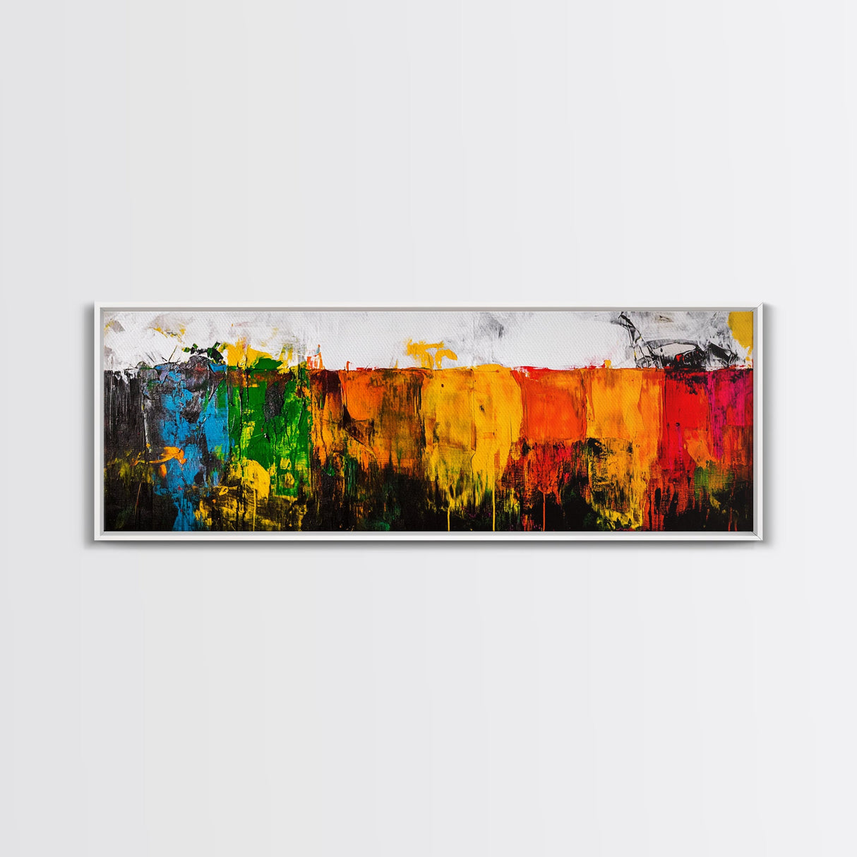 Vibrant Abstract, Colorful Texture, Bold Art, Framed Canvas Print, Boho Wall Art, Modern Home Decor, Statement Painting, Office Art