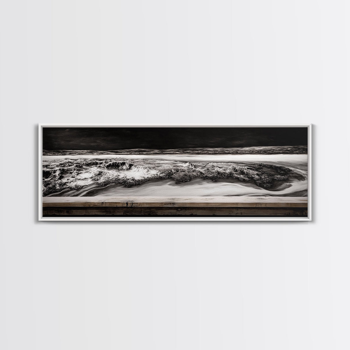Monochrome, Ocean Waves, Black and White, Canvas Print, Dramatic Seascape, Modern Wall Art, Bedroom Decor, Large Wall Art, Minimalist Art