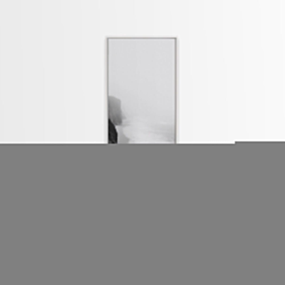 Foggy Cliffs, Ocean Shoreline, Monochrome Beach, Canvas Print, Black and white beach art, Coastal minimalist hallway decor, Modern seascape gift