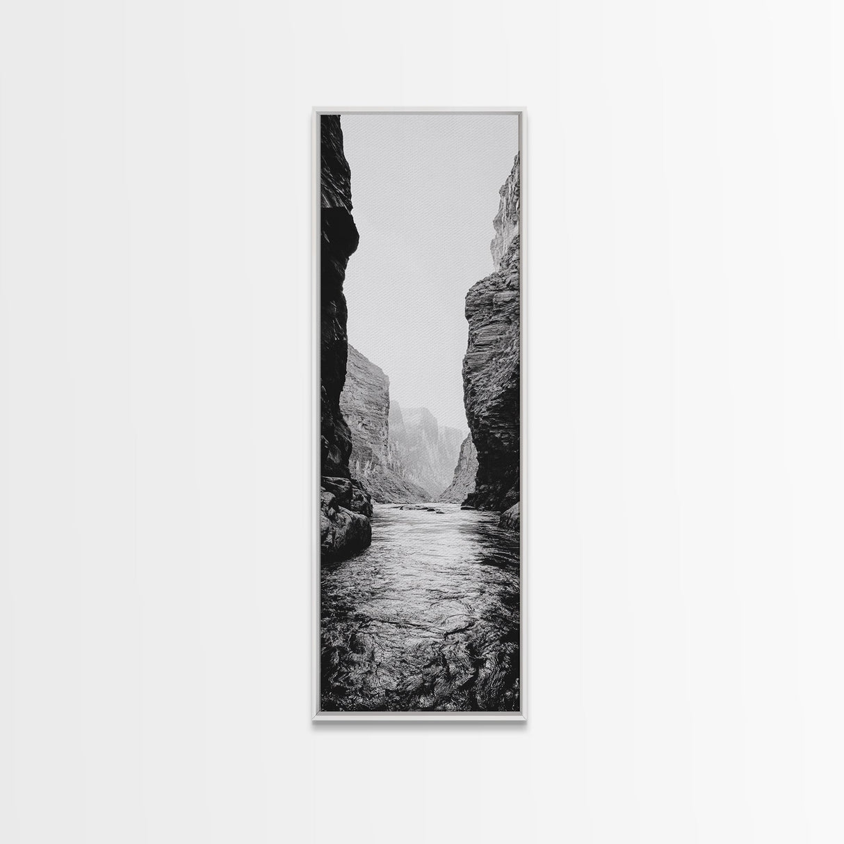 Canyon River, Rugged Passage, Rock Formations, Canvas Print, Nature Explorer Decor, Living Room or Cabin Rustic Wall Art, Bathroom Art