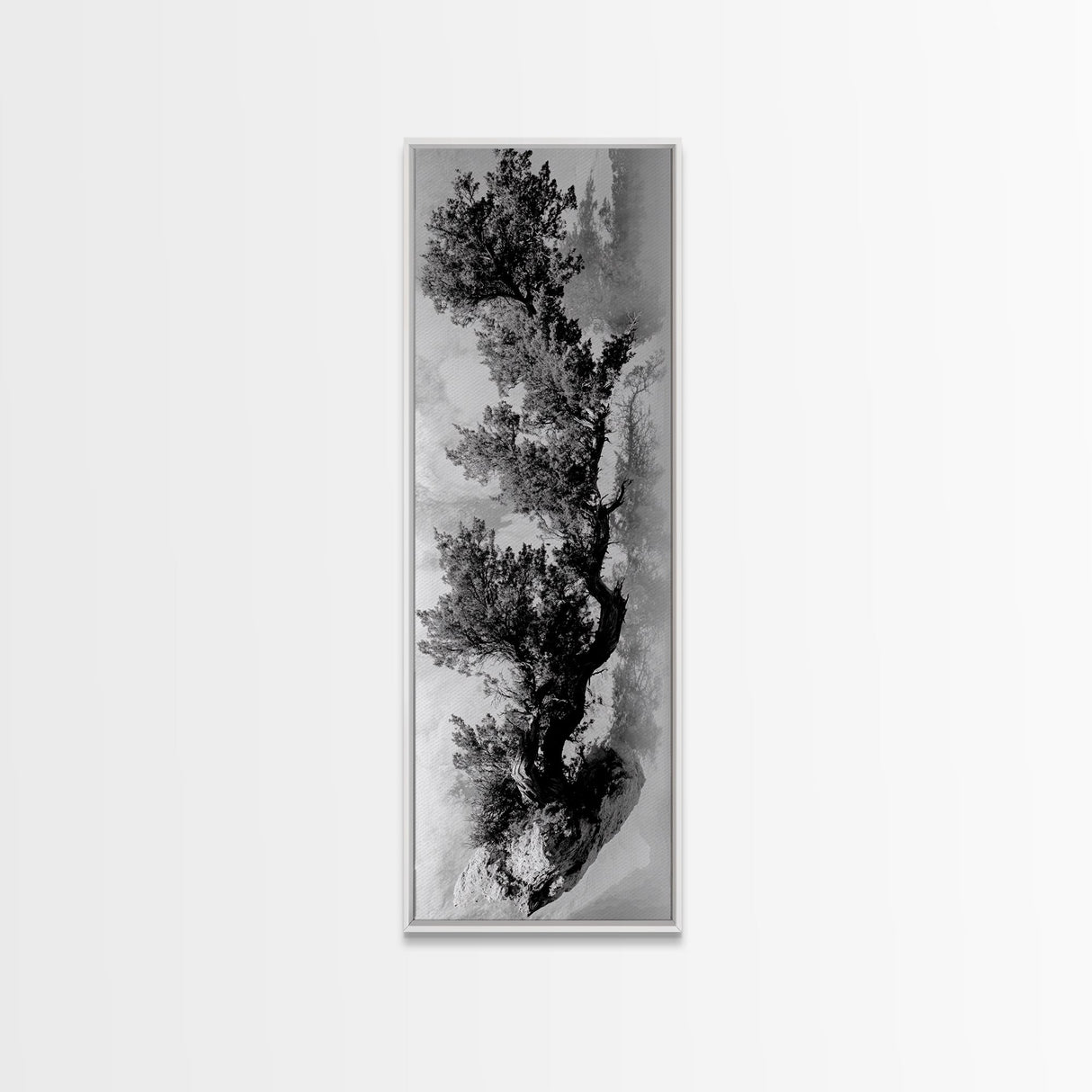 Lone Tree, Desert Strength, Abstract Nature, Surreal Landscape, Moody Tones, Canvas Print, Meditation Space Wall Art, Zen Vibe