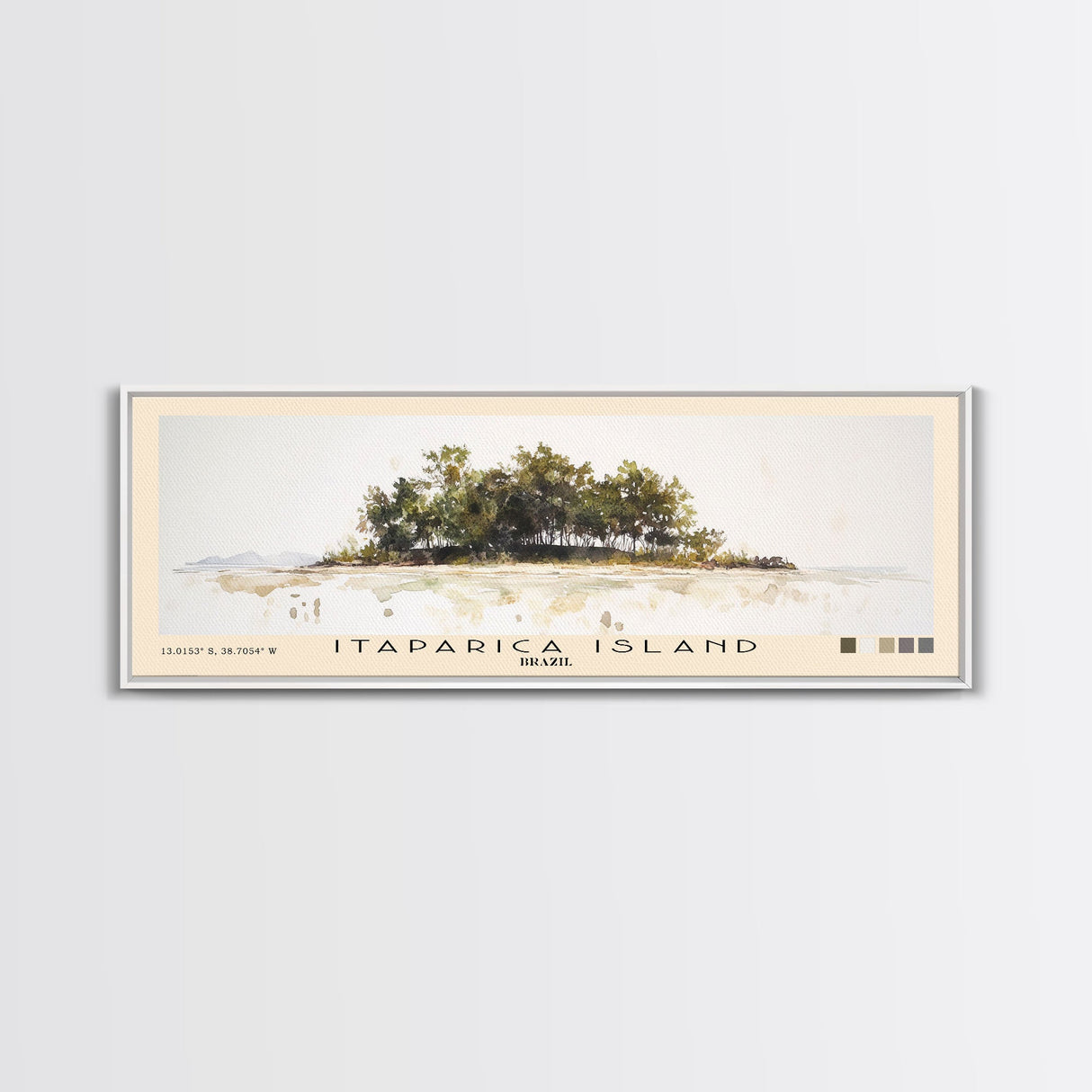 Itaparica Island, Brazil Watercolor Beach Print, Vacation Gift, Brazil Wall Art, Beach Painting, Beach Decor, Beach Painting