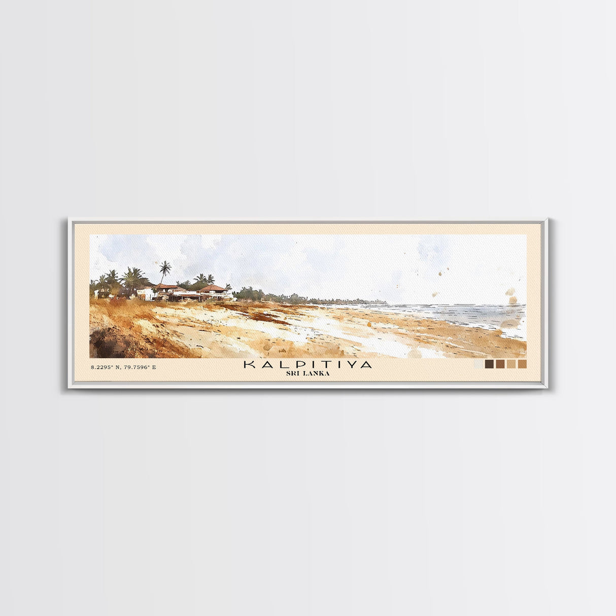 Kalpitiya, Sri Lanka Watercolor Beach Print, Vacation Gift, Sri Lanka Wall Art, Beach Painting, Beach Decor, Beach Painting