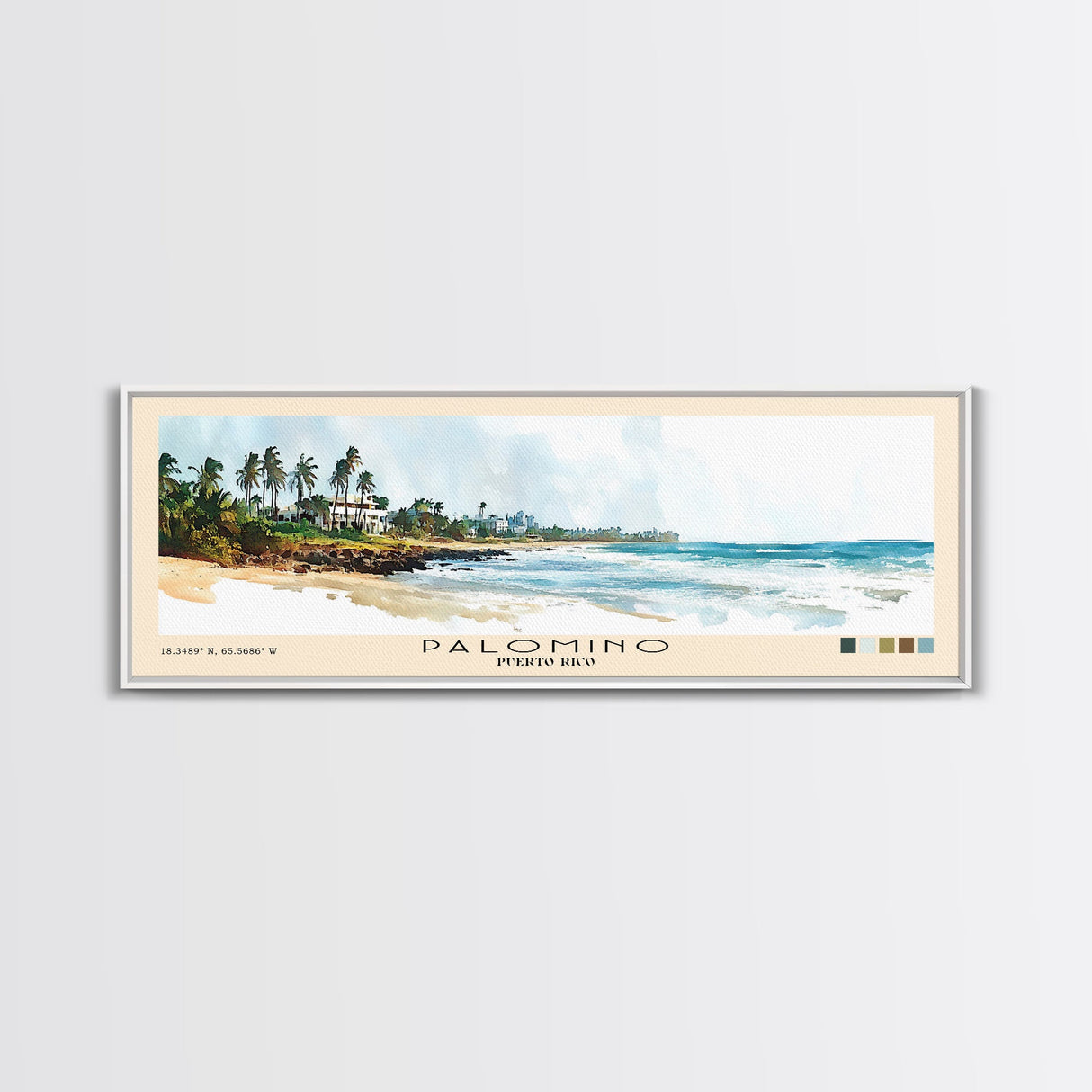 Palomino, Puerto Rico Watercolor Beach Print, Vacation Gift, Puerto Rico Wall Art, Beach Painting, Beach Decor, Beach Painting