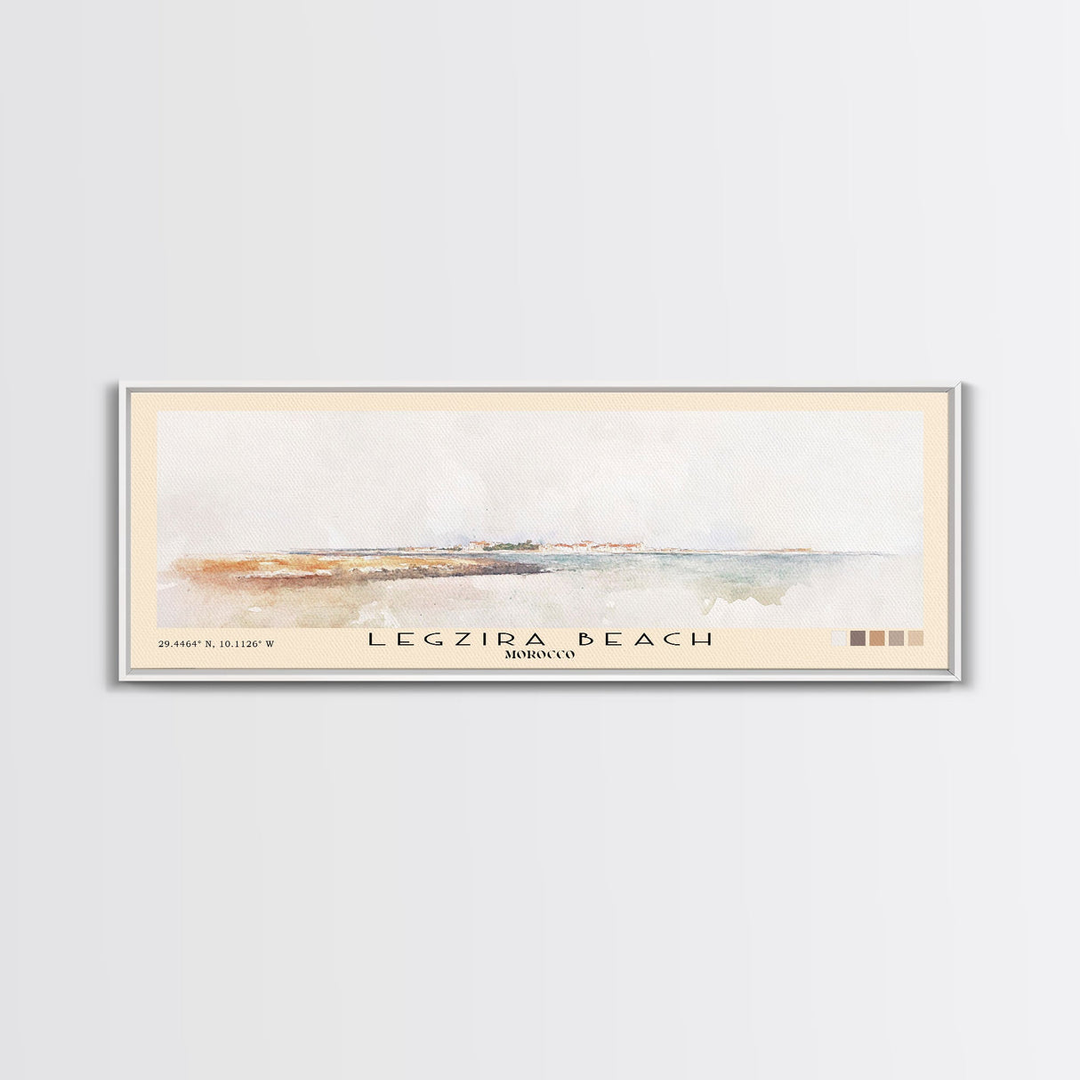 Legzira Beach, Morocco Watercolor Beach Print, Vacation Gift, Morocco Wall Art, Framed Canvas Print, Framed Beach Painting