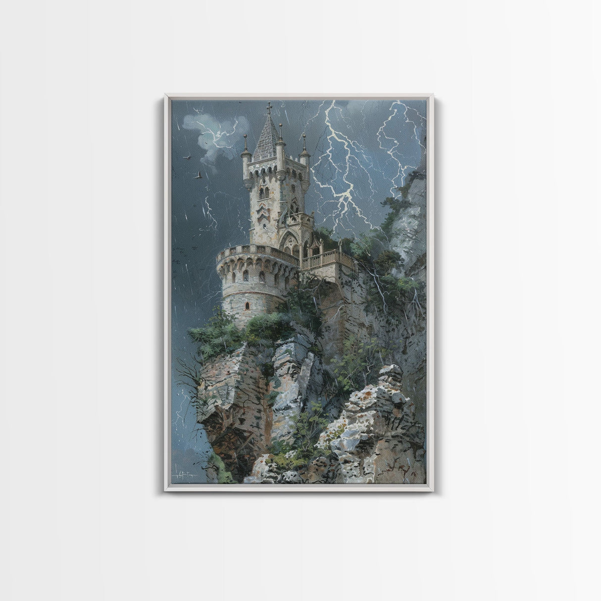 Ghostly Forest Path, Halloween Art, Spooky Wall Decor, Framed Canvas Print, Creepy Art, Halloween Wall Decor, Seasonal Wall Art