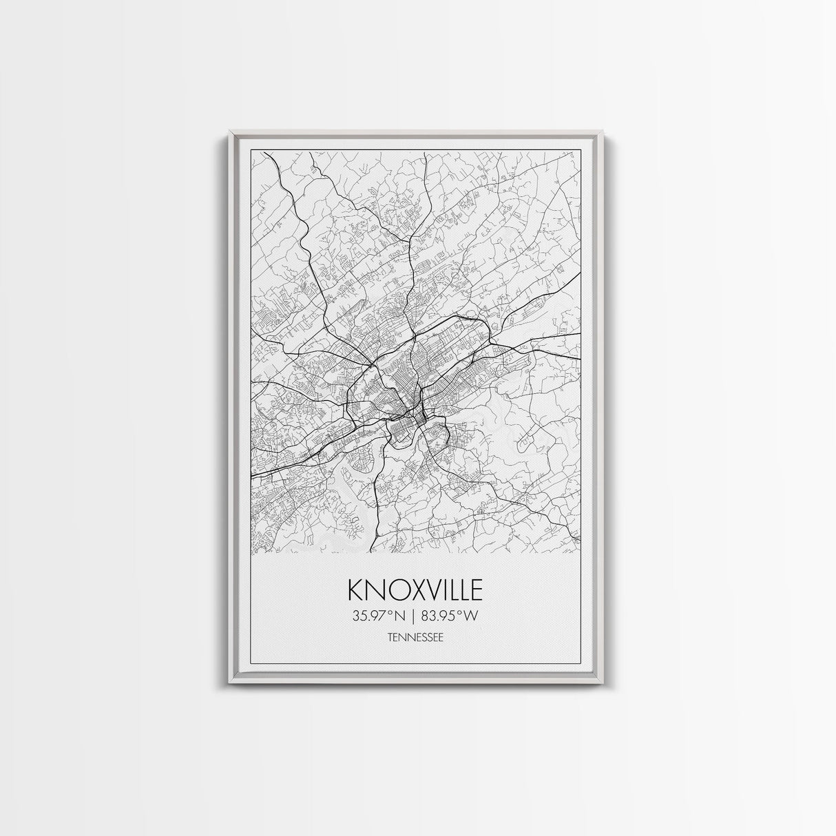 Knoxville Street Map, Tennessee Map, City Map Art, Modern Wall Art, Wall Art, Canvas Print, Travel Art, Aviation Gifts, Wall Art For Bedroom