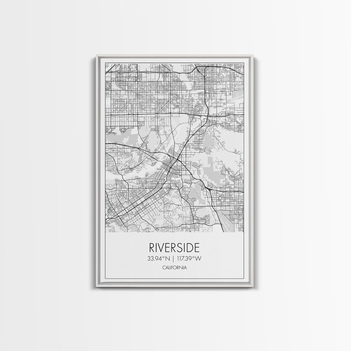 Riverside Street Map, California Map, City Map Art, Minimalist Art, Wall Art, Canvas Print, Office Wall Décor, Gifts For Dad, Travel Print