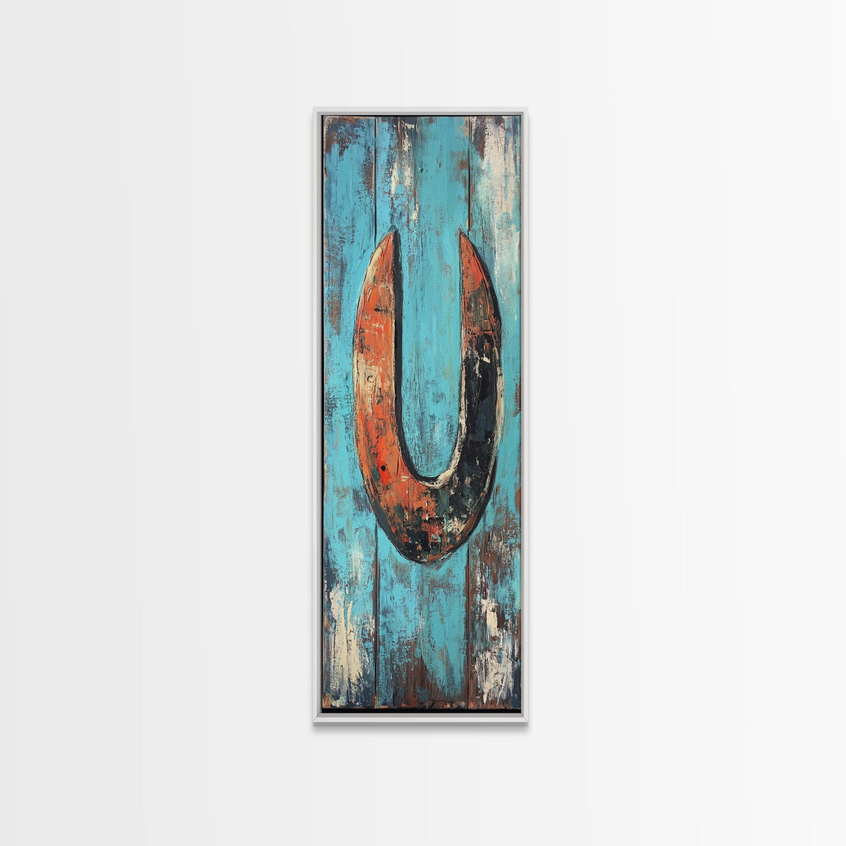 Rustic Horseshoe Art Framed Canvas Print Wabi Sabi Wall Art Farmhouse Decor Western Art Rustic Wall Art Above Sofa Art