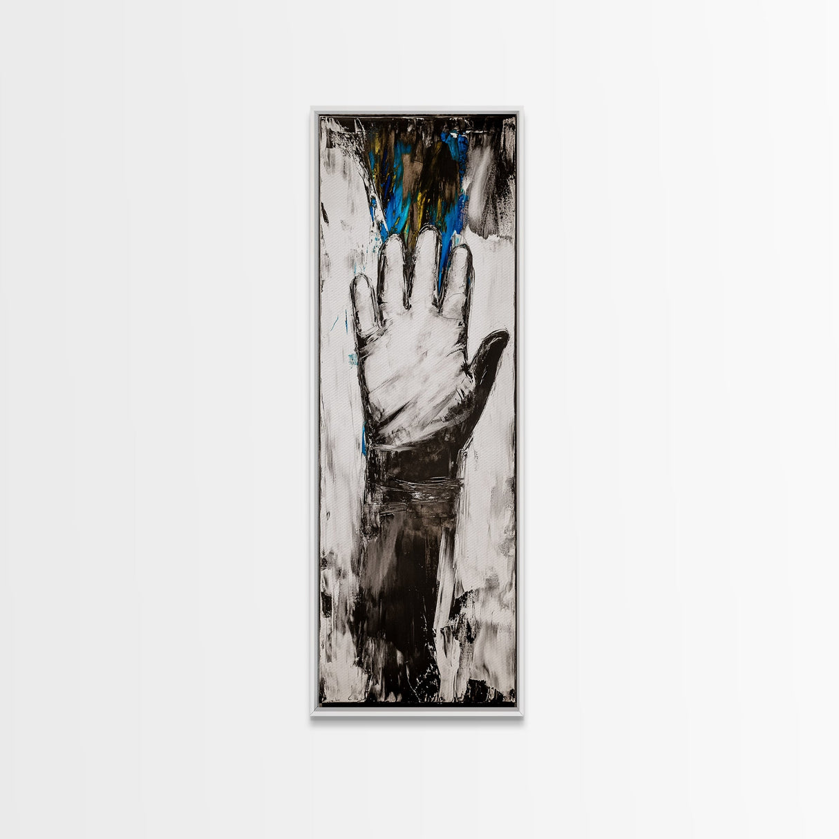 Abstract Hand Painting Framed Canvas Print moody art dark romance painting geometric wall art contemporary home decor unique gift