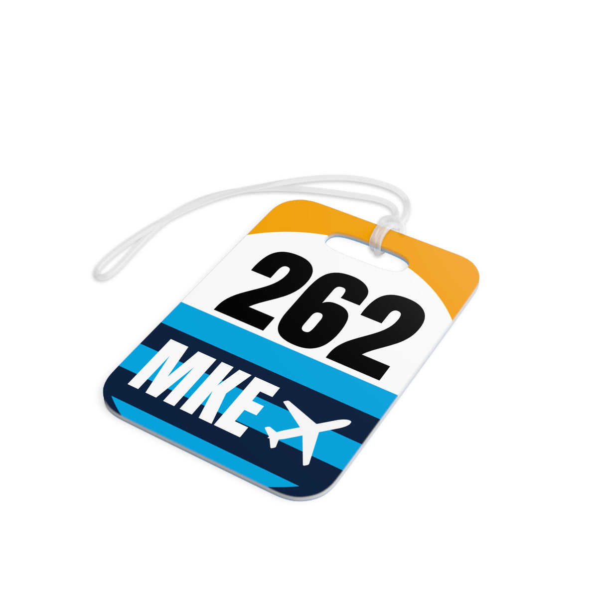 Milwaukee Wisconsin, Area Code / Airport Tag for Bags and Luggage - 262 / MKE