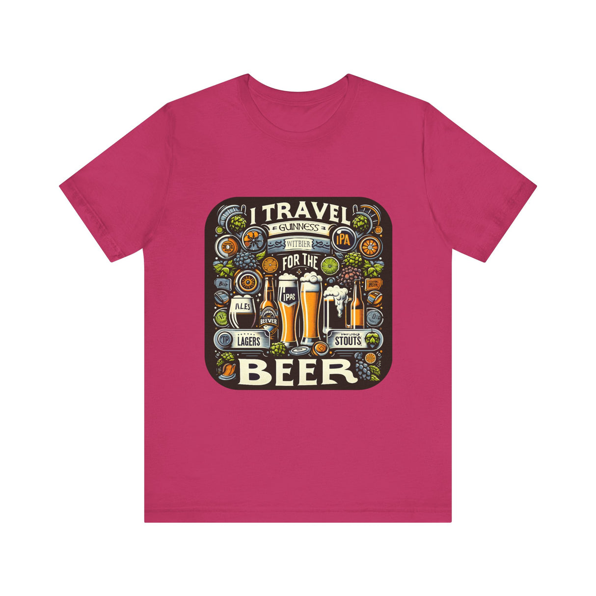 "I Travel for The Beer" full color T-shirt