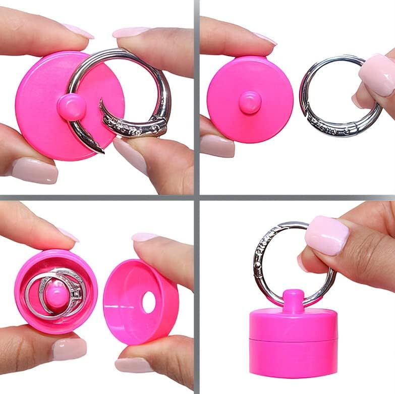 Lion Latch - Solid Colors: Traveling Jewelry Holder Storage, Pill Box Keychain Container. As Seen on Shark Tank.