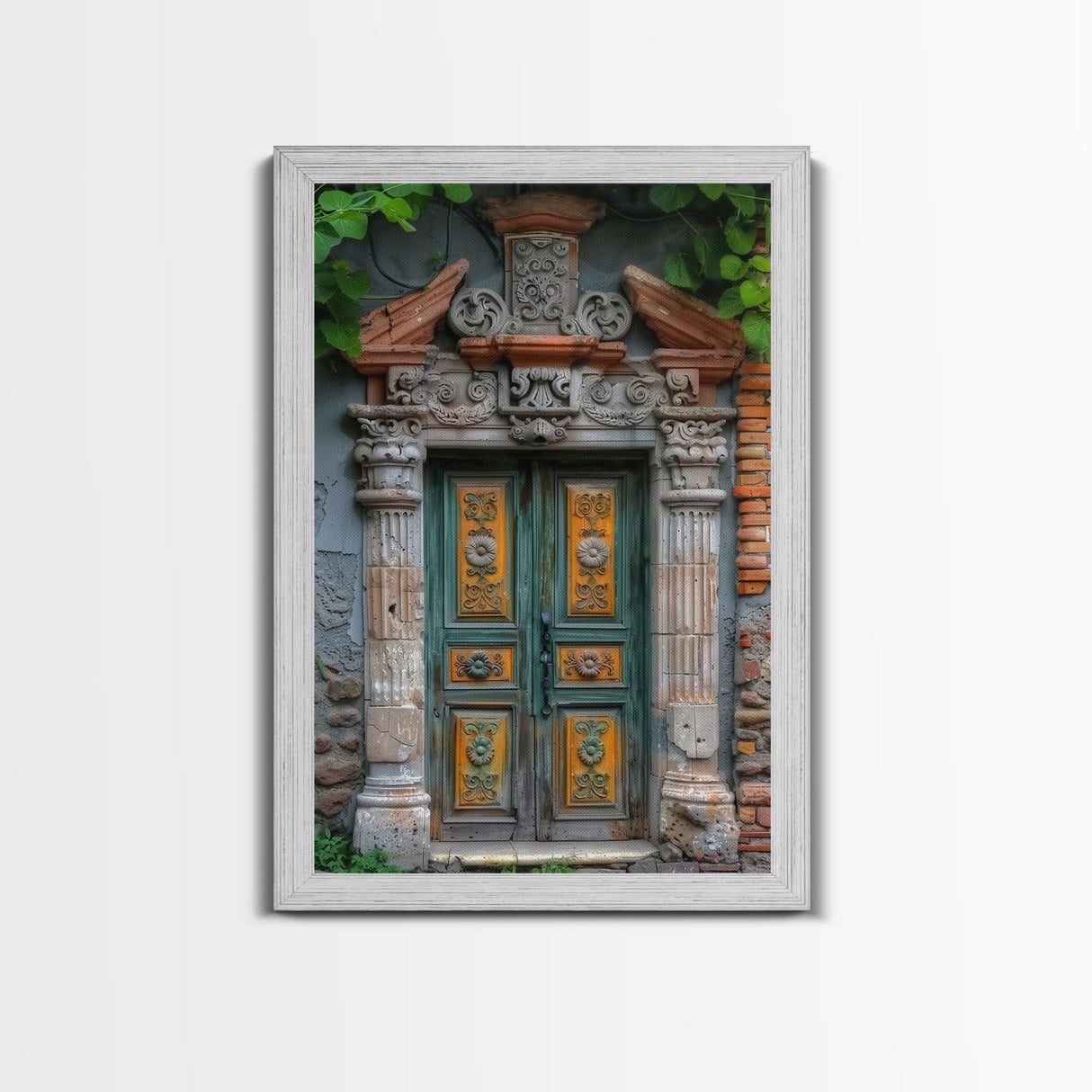 Change223 Colorful Indian Architecture Canvas Print, Traditional Art if India, Photography Print, Indian Wall Art, Living Room Decor