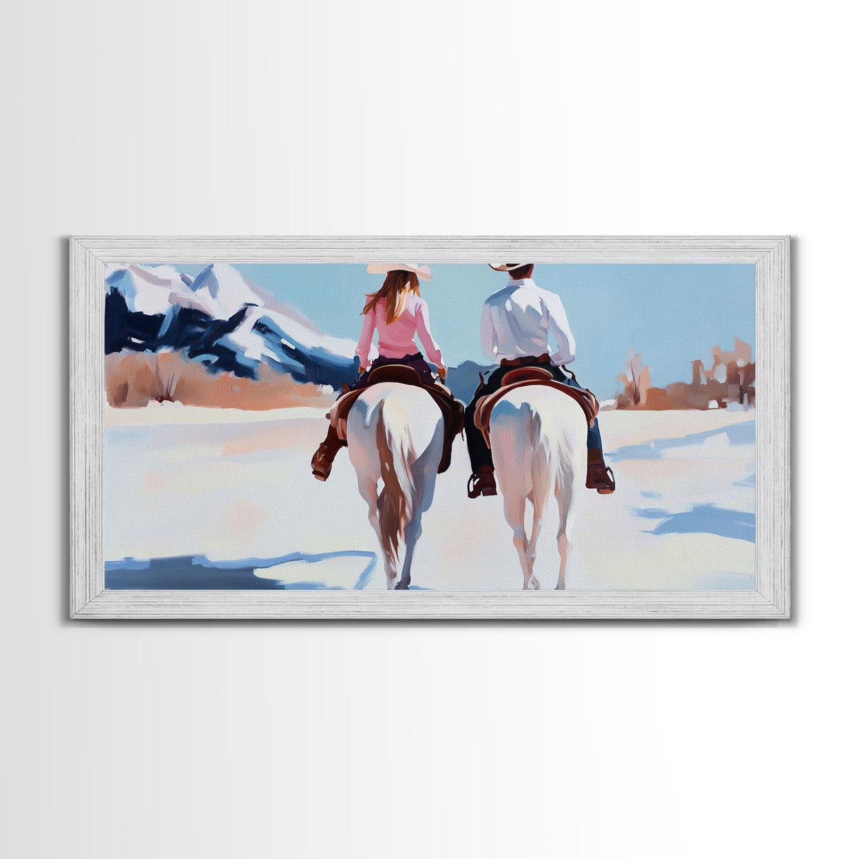 Portrait of cowboy amidst corn stalks, sunset skies, Framed Canvas Print, bold western art, autumn harvest season wall piece, fall farmhouse