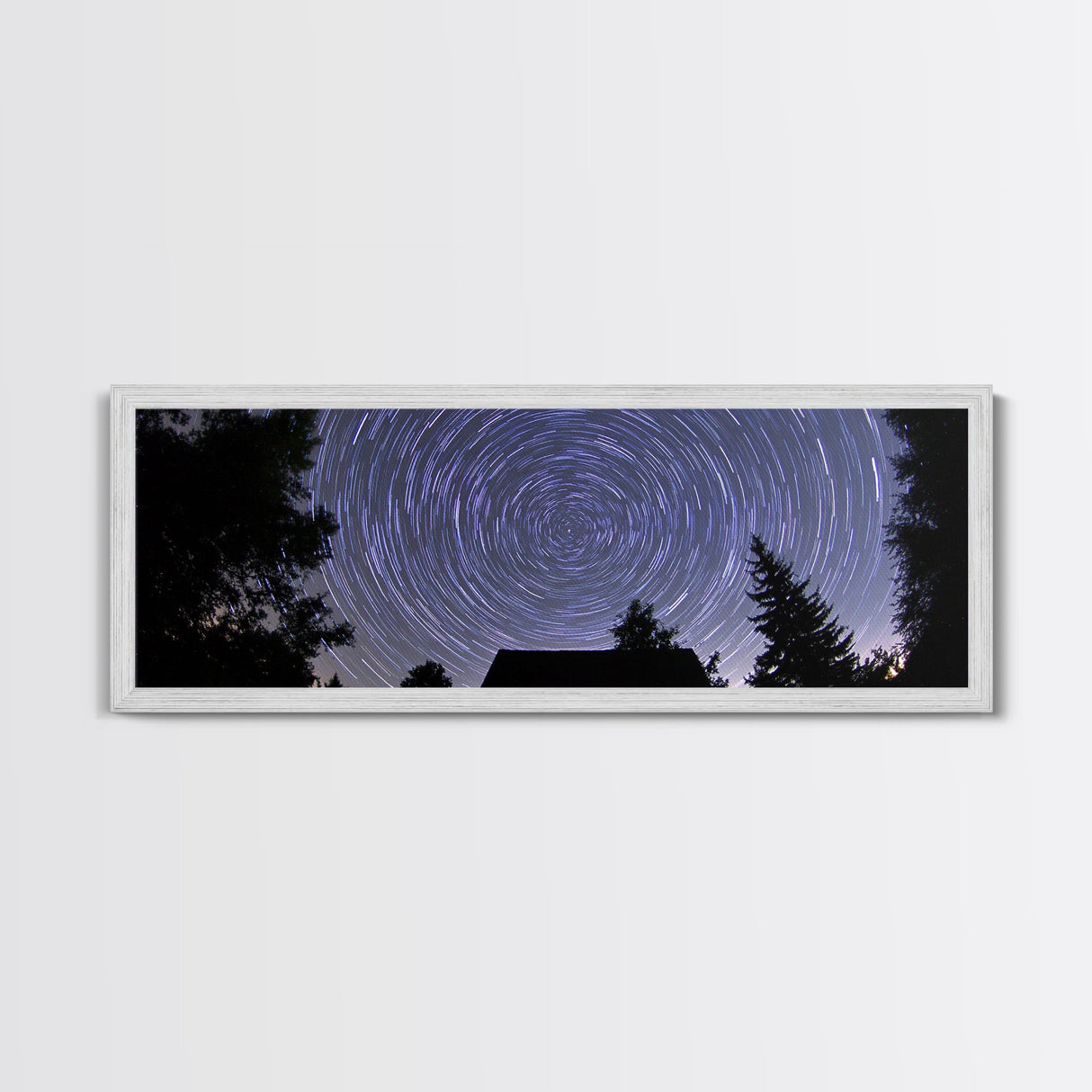 Huge Wall Art Time Lapse Photography Style Print, Panoramic Wall Art, Wood Framed Canvas, Farmhouse Decor, Unique Wall Art