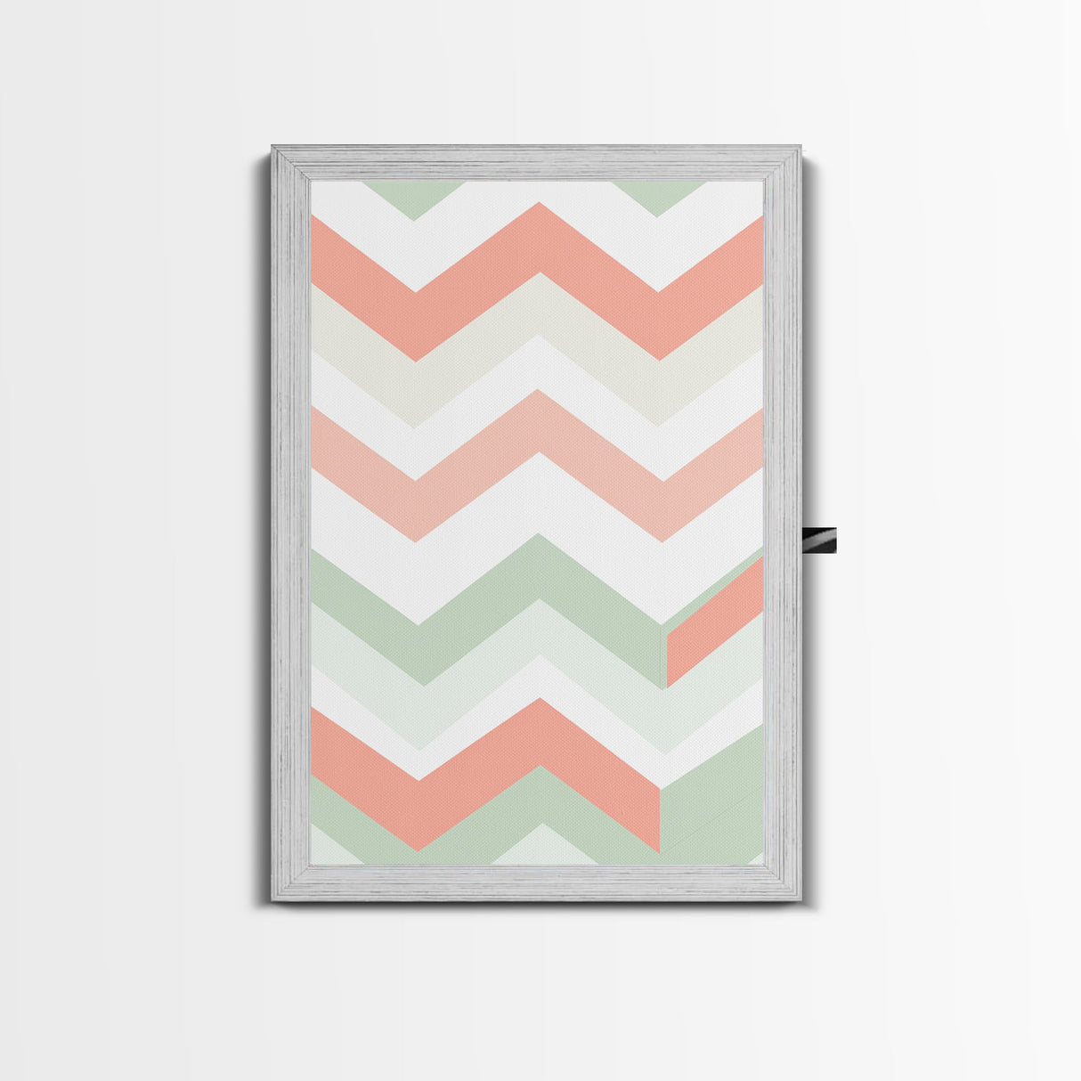 Watercolor Abstract Chevrons Art Print, Framed Canvas Print, Abstract Art Print, Modern Abstract, MCM, Midcentury Modern Decor
