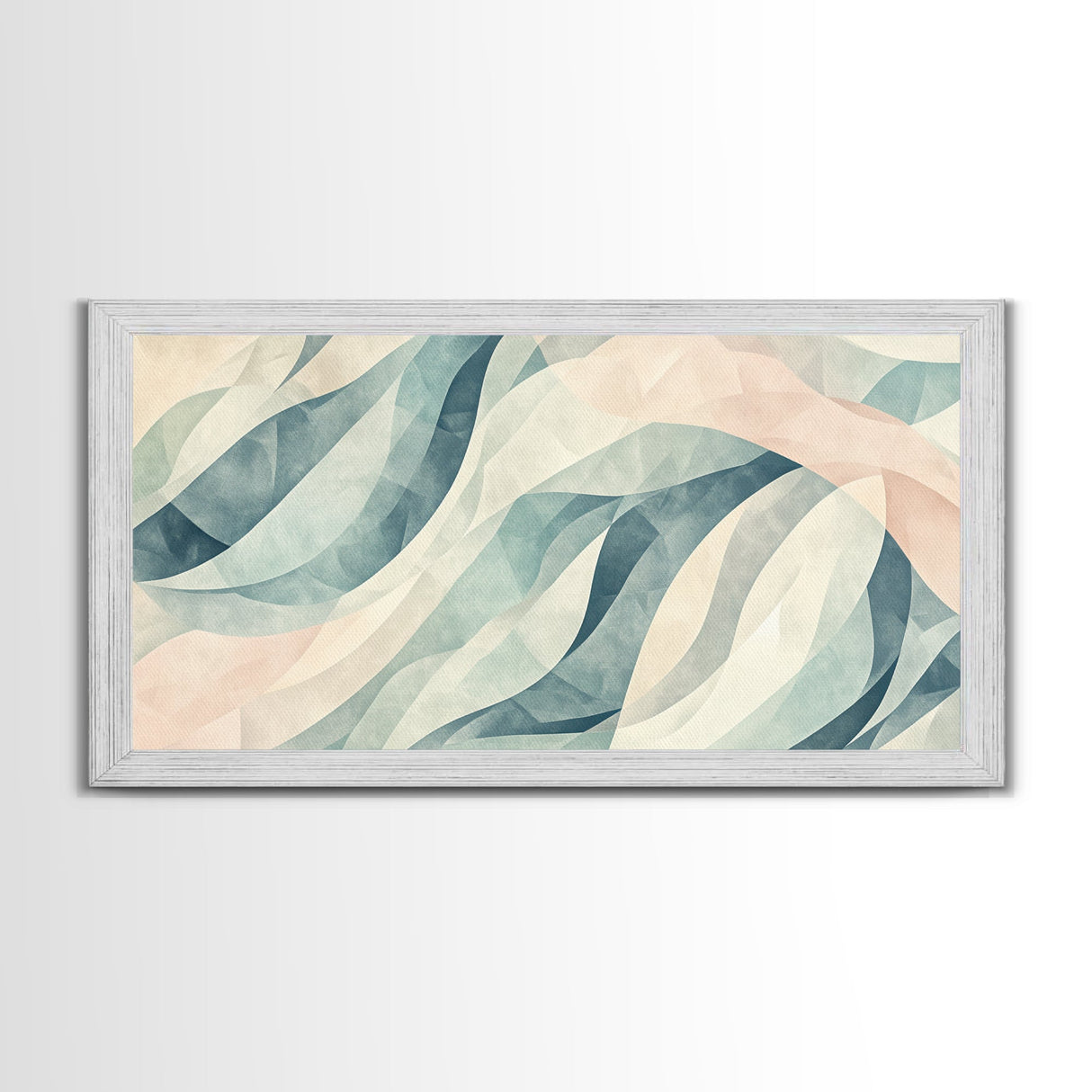 Pastel Abstract Canvas Print, Retro Kids Room Decor, Large Modern Art, Line Art Print