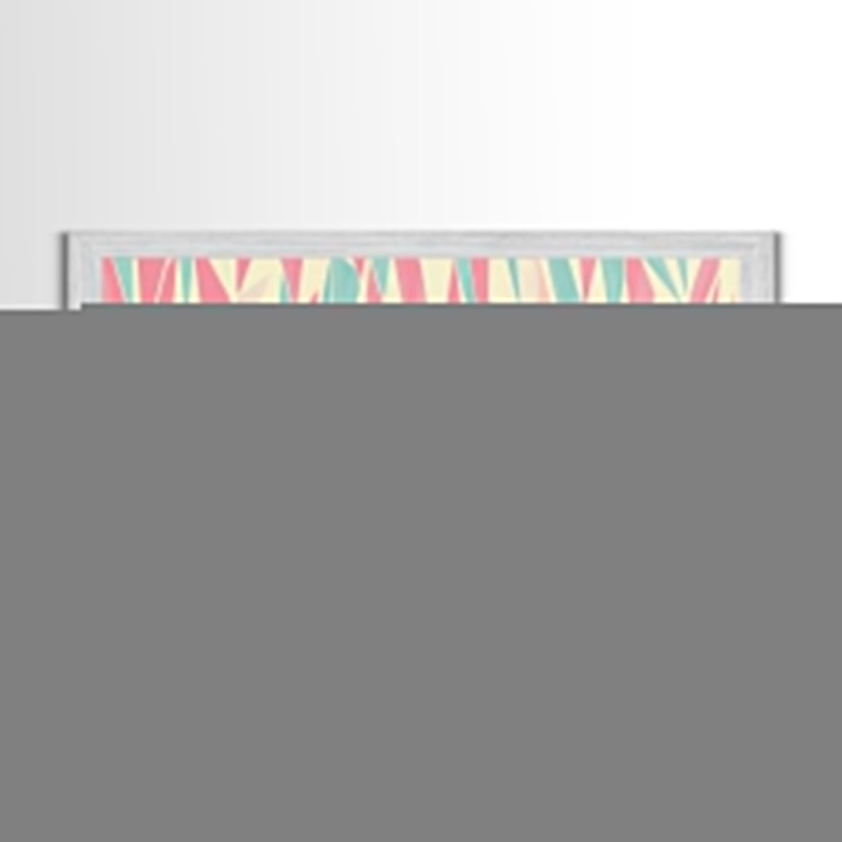 Pastel Mid-Century Modern Art - Retro Geometric Wall Art - Framed Canvas Print - Modern Abstract Painting - Bold Bright Colors
