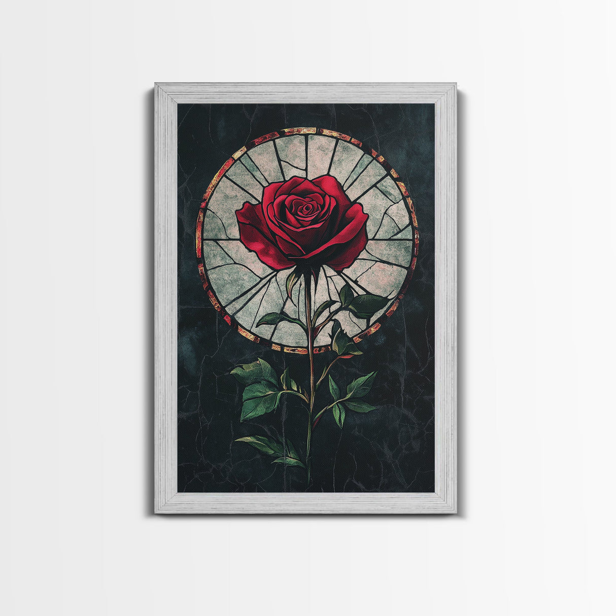 Rose Painting Print, Wood Framed Canvas Print, Beautiful Rose Painting Abstract Wall Art, Minimalist Floral Decor, Flowers Print, Floral Wall Art
