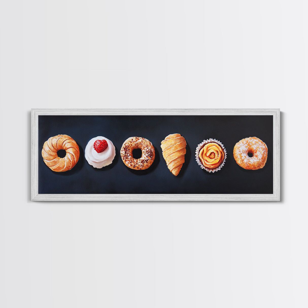 Pastries Painting Print, Bakery Wall Art, Art for Bakery, Food Painting, Kitchen Decor, Food Art, Food Paintings, Food Illustration
