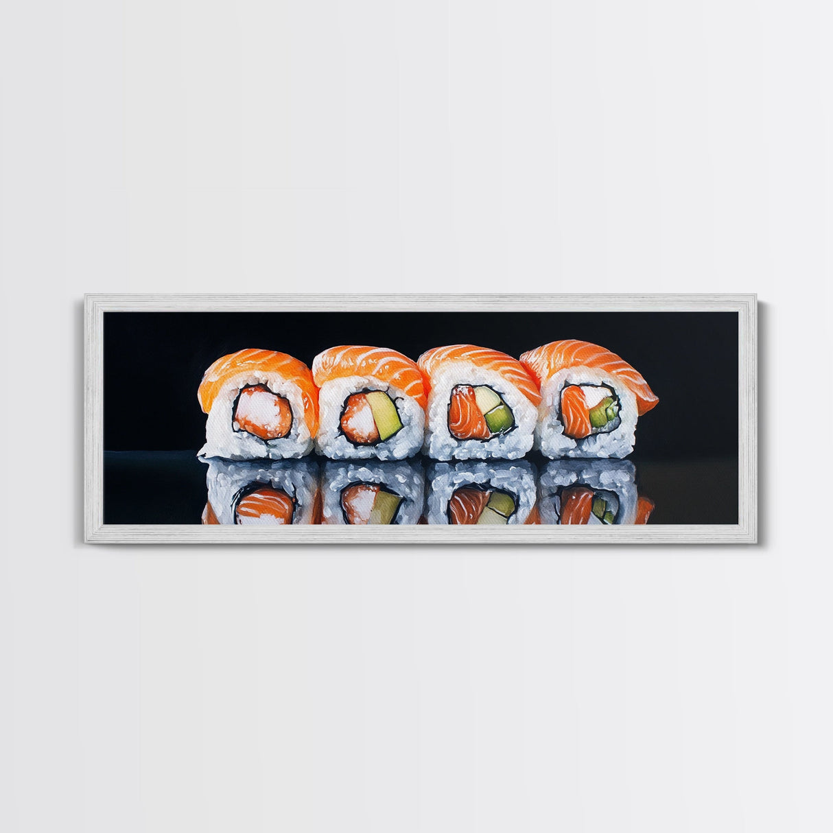 Kitchen Wall Art Home Decor, Dining Room Art, Painting of Sushi Canvas Print, Modern Art, Eclectic Kitchen Decor, Modern Kitchen