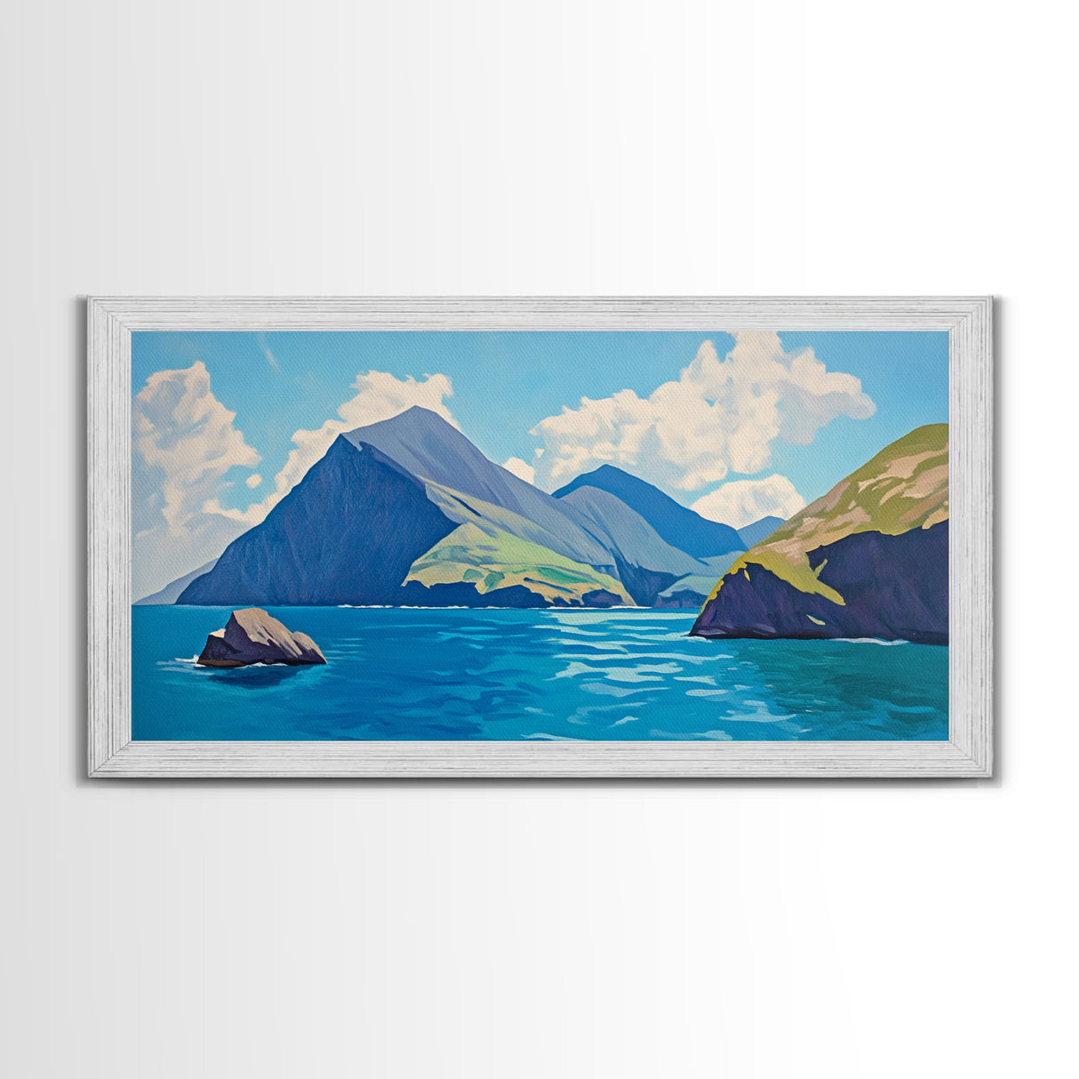 Hawaii Landscape Painting Print, Hawaii Wall Art, Ready To Hang, Hawaii Painting, Vacation Gift, Travel Gift