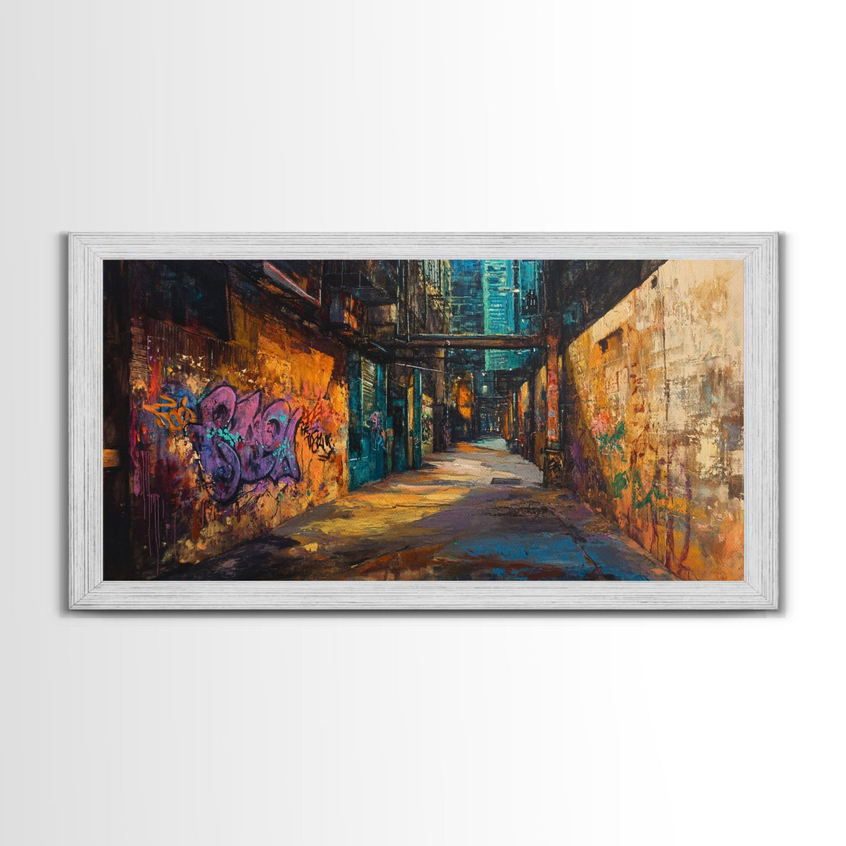 Graffiti Print Urban Decor, Cyberpunk Cityscape Wall Art, Urban Area Decay, Home Decor, Graffiti Photos, Philadelphia Print