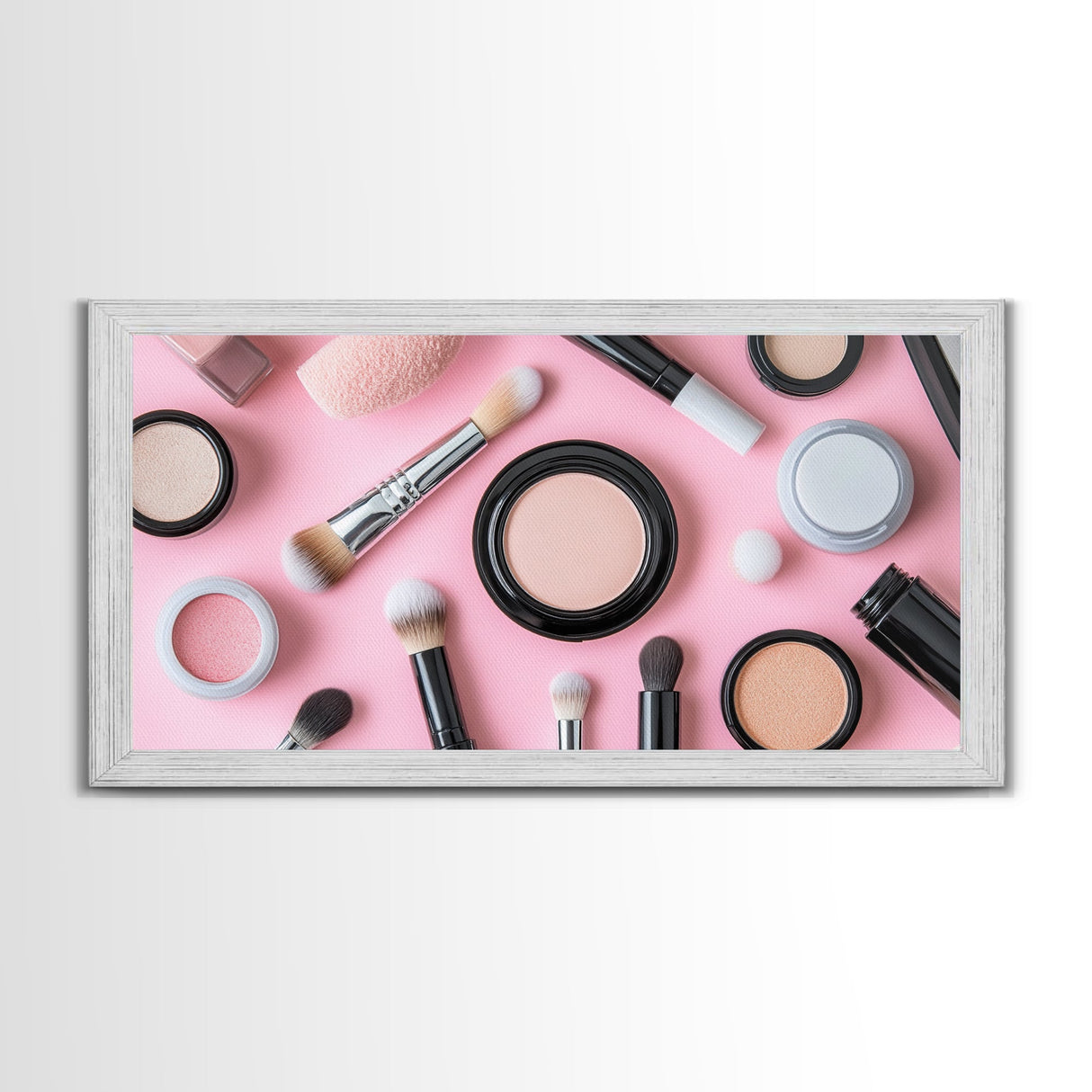 Retro Preppy Makeup Canvas Print, Makeup Art, Makeup Painting, Dorm Room Wall Art