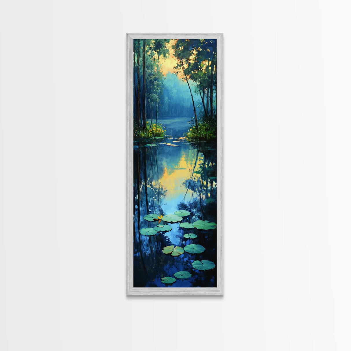 Serene Lake Reflection Framed Canvas Print, Coastal Landscape Art, Lake Tahoe Art, Above Bed Wall Art, Rustic Decor Gift Idea Christmas
