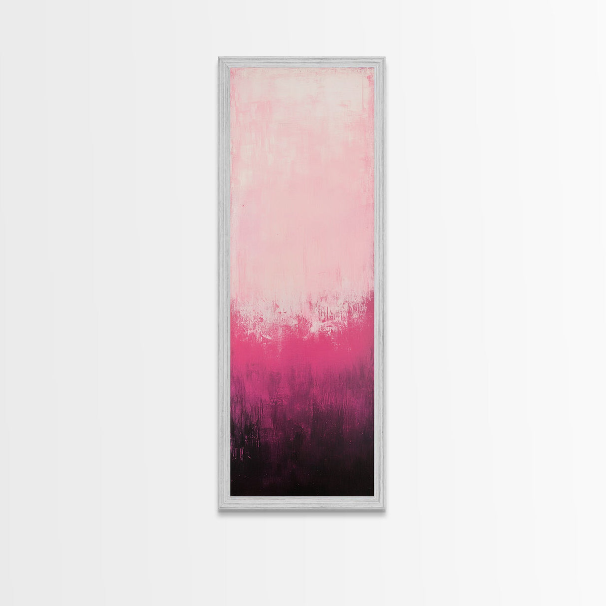 Gradient Pink Ombre Framed Canvas Print Light Pink Abstract Wall Art Bedroom or Living Room Coastal Cowgirl Aesthetic