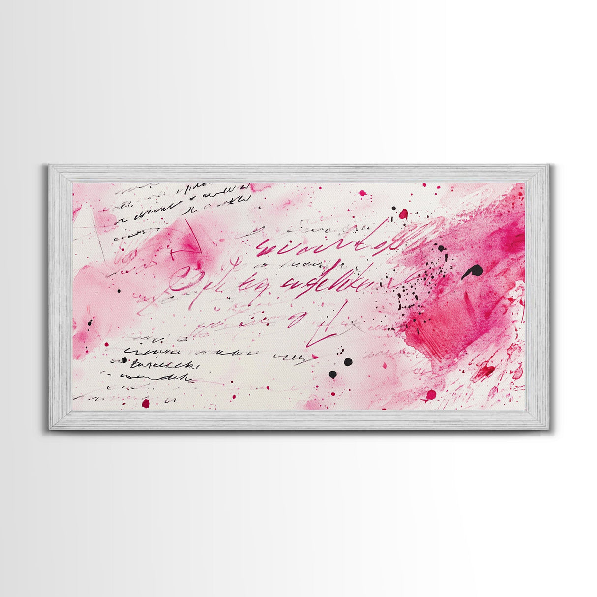 Abstract Lettering Canvas Print Pink Graffiti Wall Art Modern Living Room or Dorm Decor Bold Aesthetic Artwork Contemporary Gift Idea