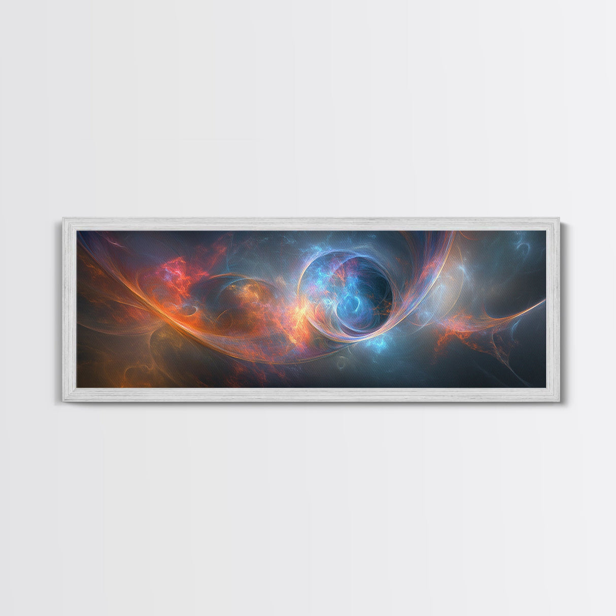 Vibrant Abstract Space Framed Canvas Print Painting Prints Modern Minimalist Wall Art Living Room Horizontal Decor