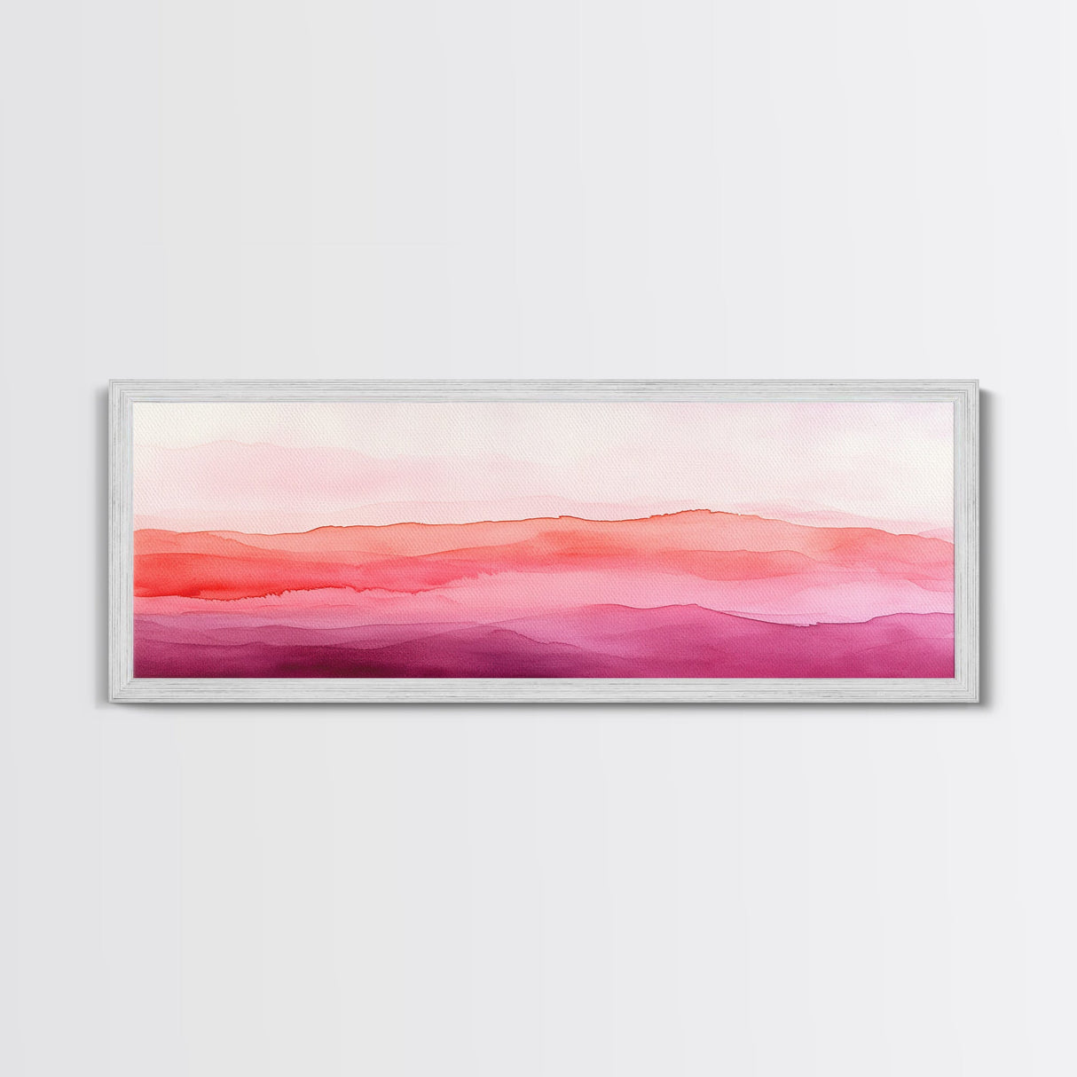 Horizontal Canvas Print Abstract Pink Landscape Extra Wide Moody Art Minimalist Wabi Sabi Bedroom Wall Decor Living Room Pastel