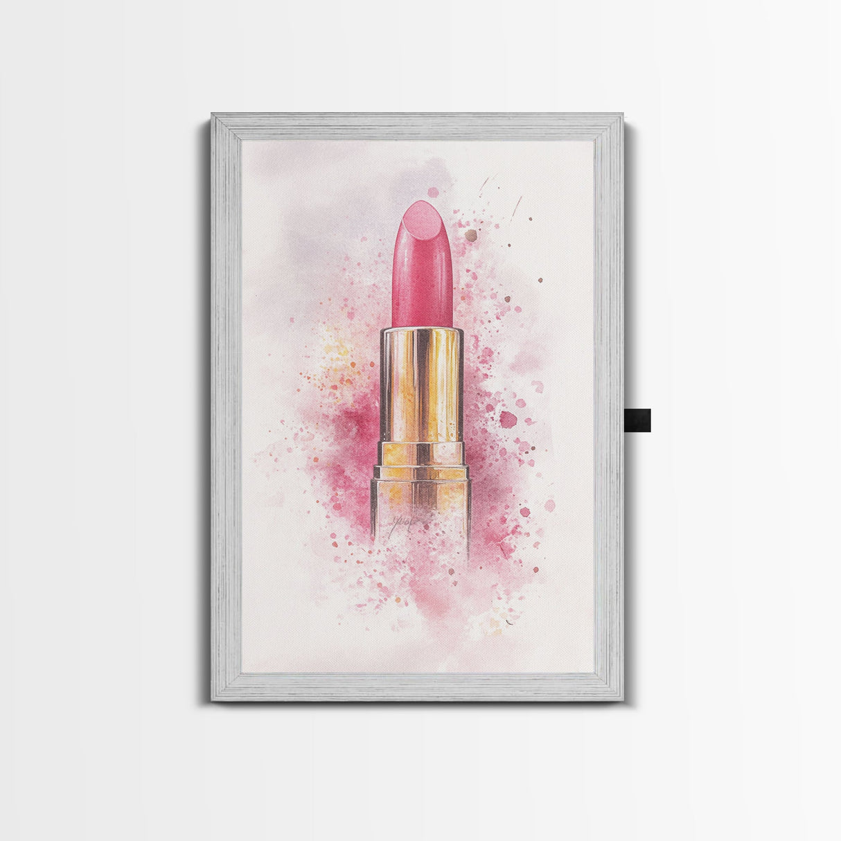 Radiant Pink Lipstick Canvas Print | Feminine Wall Art | Makeup Lover Decor | Modern Minimalist Art | Bathroom Accent | Gift Idea Her