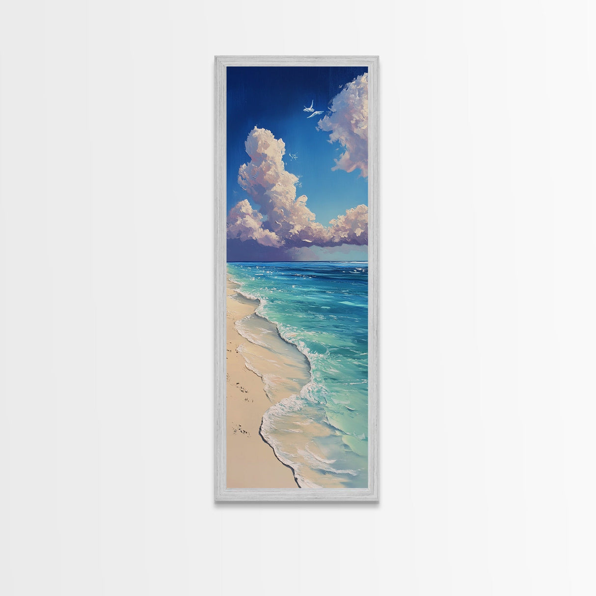 Beach Painting, Coastal Landscape Art, Ocean Waves, Nautical Wall Art, Seascape Painting, Canvas Print, Coastal Decor, Gift Idea
